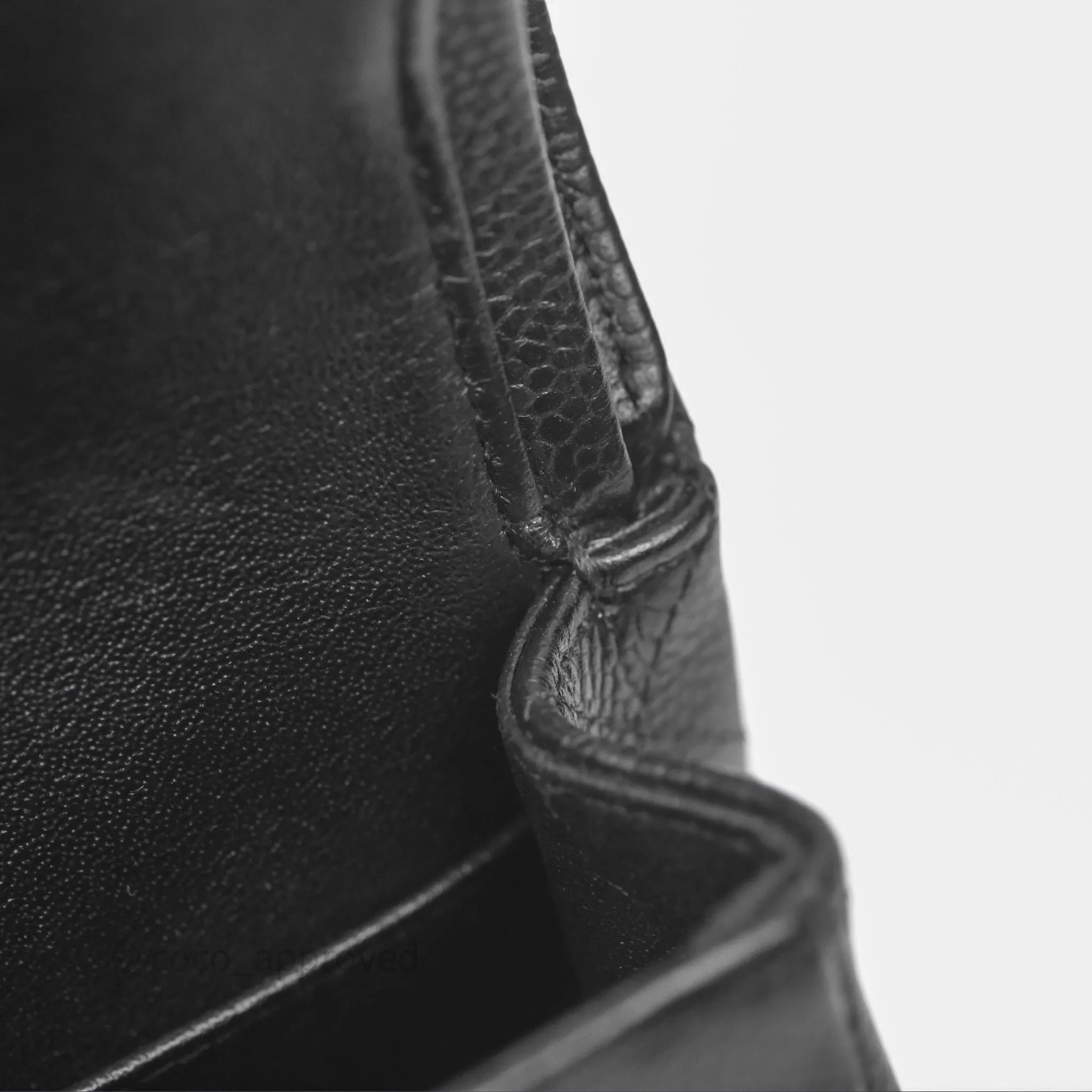Chanel Classic M/L Medium Flap Quilted Black Caviar Silver Hardware