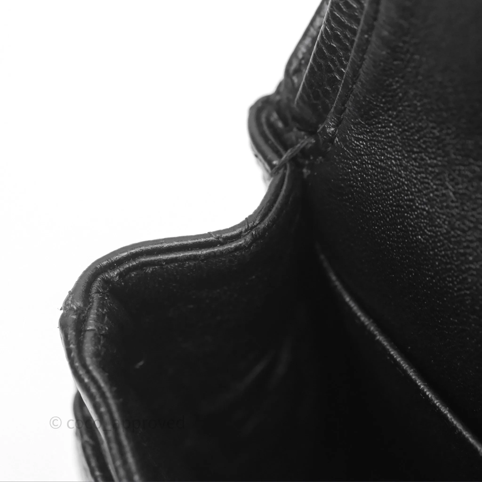 Chanel Classic M/L Medium Flap Quilted Black Caviar Silver Hardware