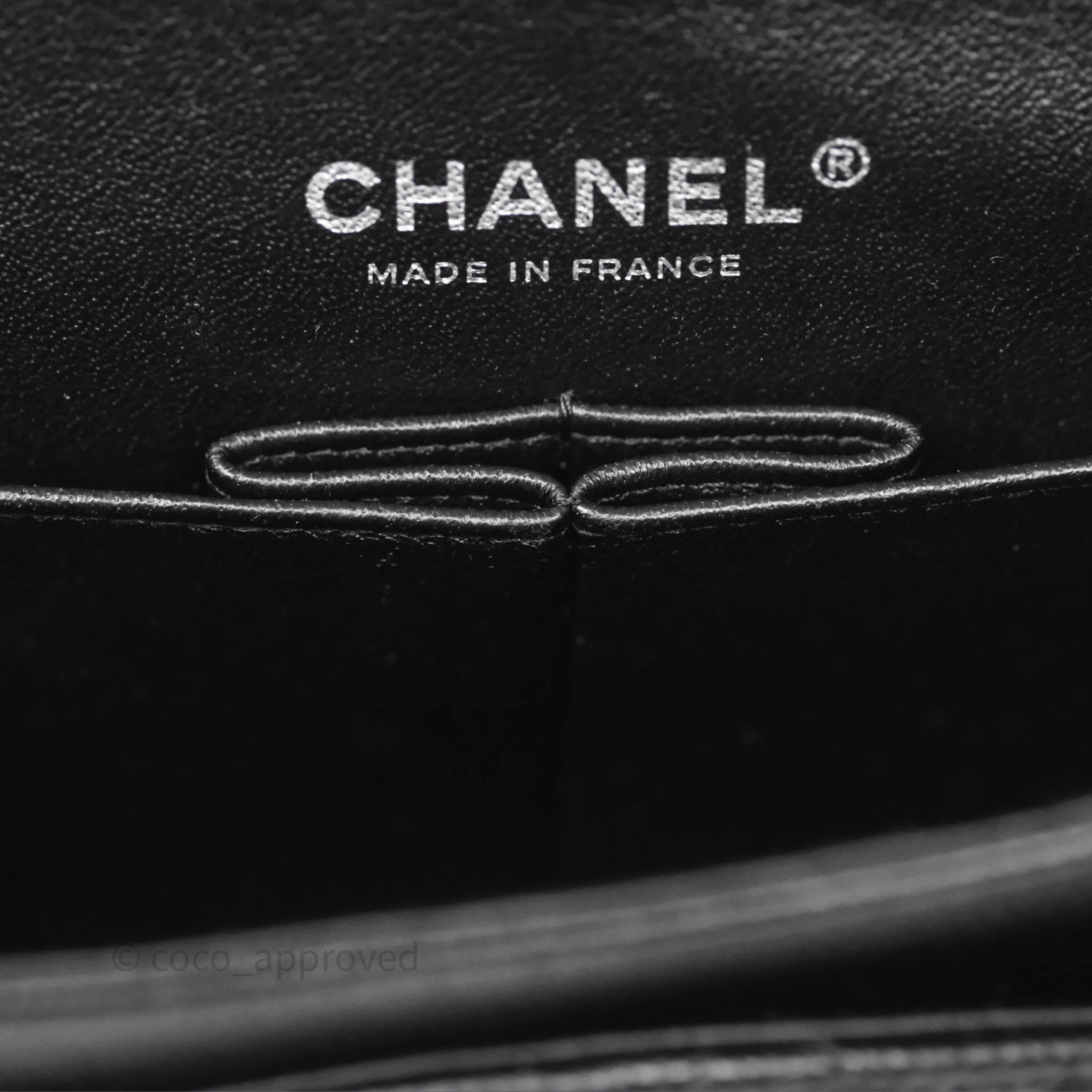 Chanel Classic M/L Medium Flap Quilted Black Caviar Silver Hardware