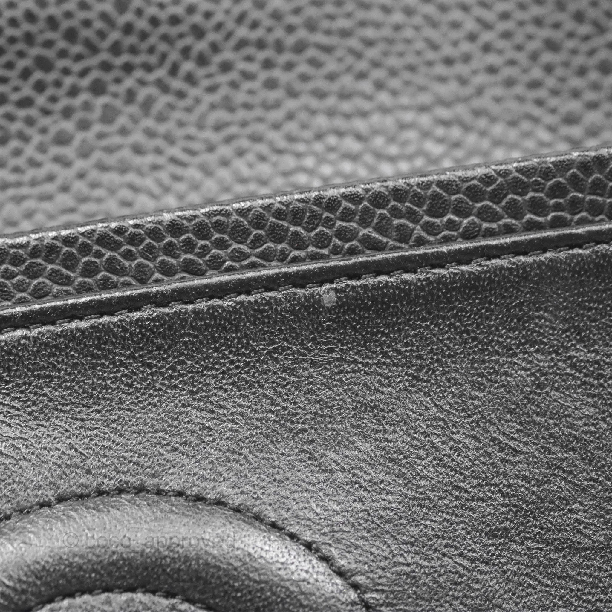 Chanel Classic M/L Medium Flap Quilted Black Caviar Silver Hardware