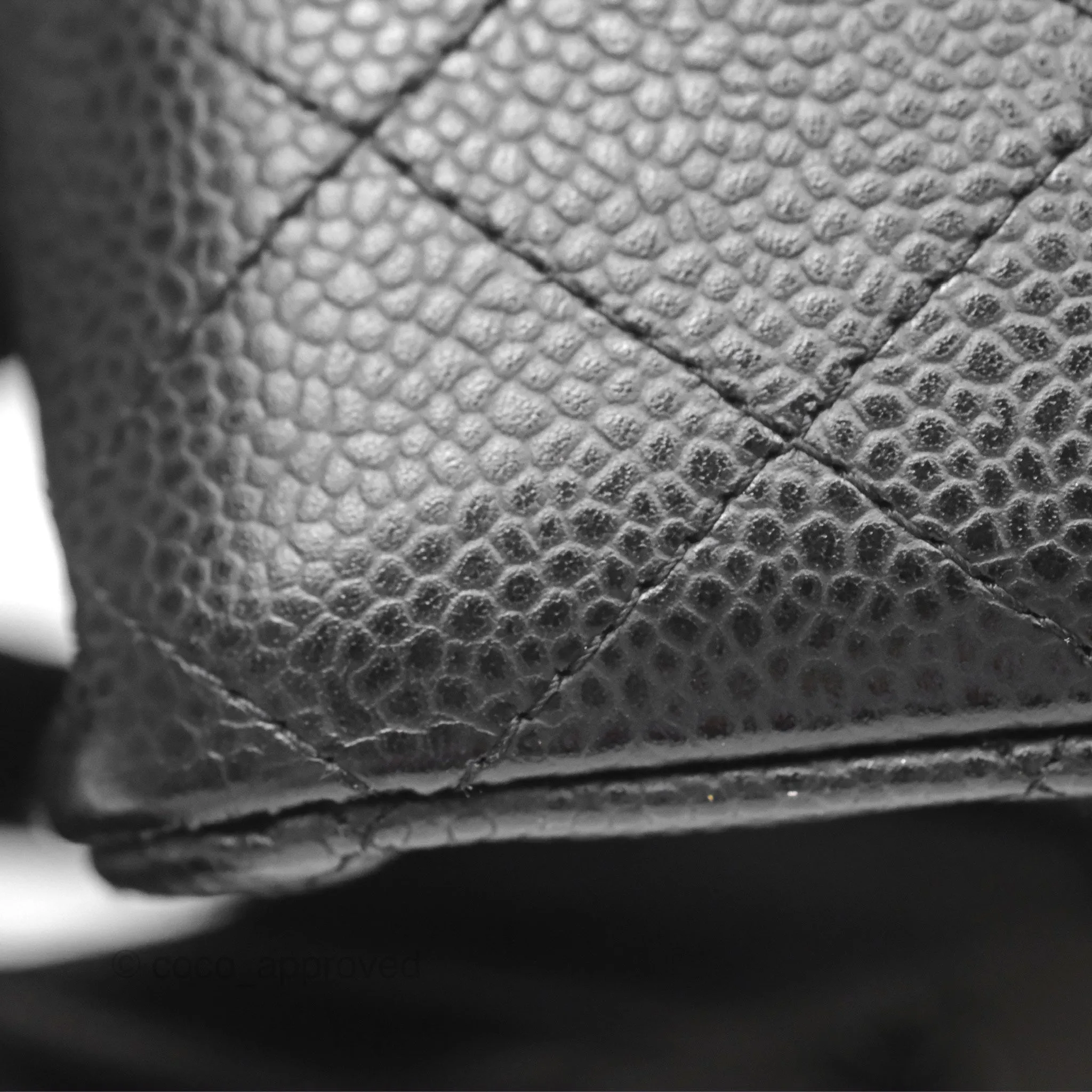 Chanel Classic M/L Medium Flap Quilted Black Caviar Silver Hardware