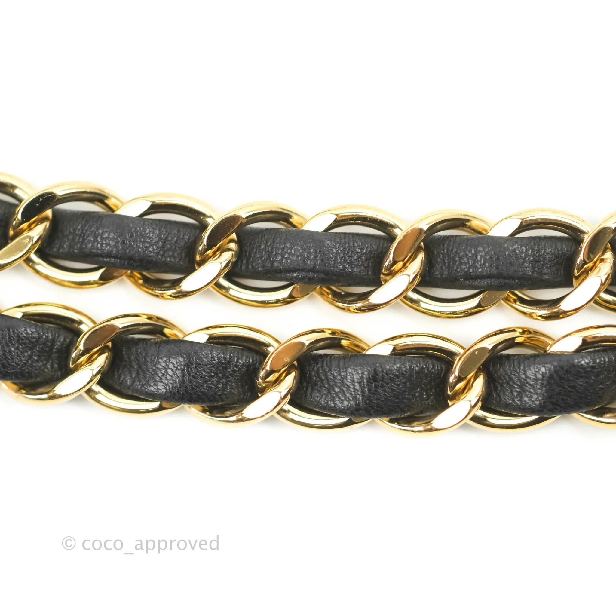 Chanel Classic M/L Medium Flap Quilted Black Lambskin Gold Hardware