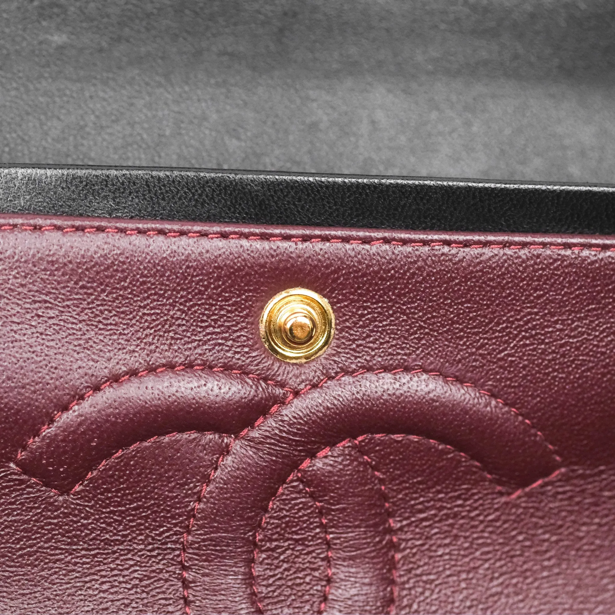 Chanel Classic M/L Medium Flap Quilted Black Lambskin Gold Hardware