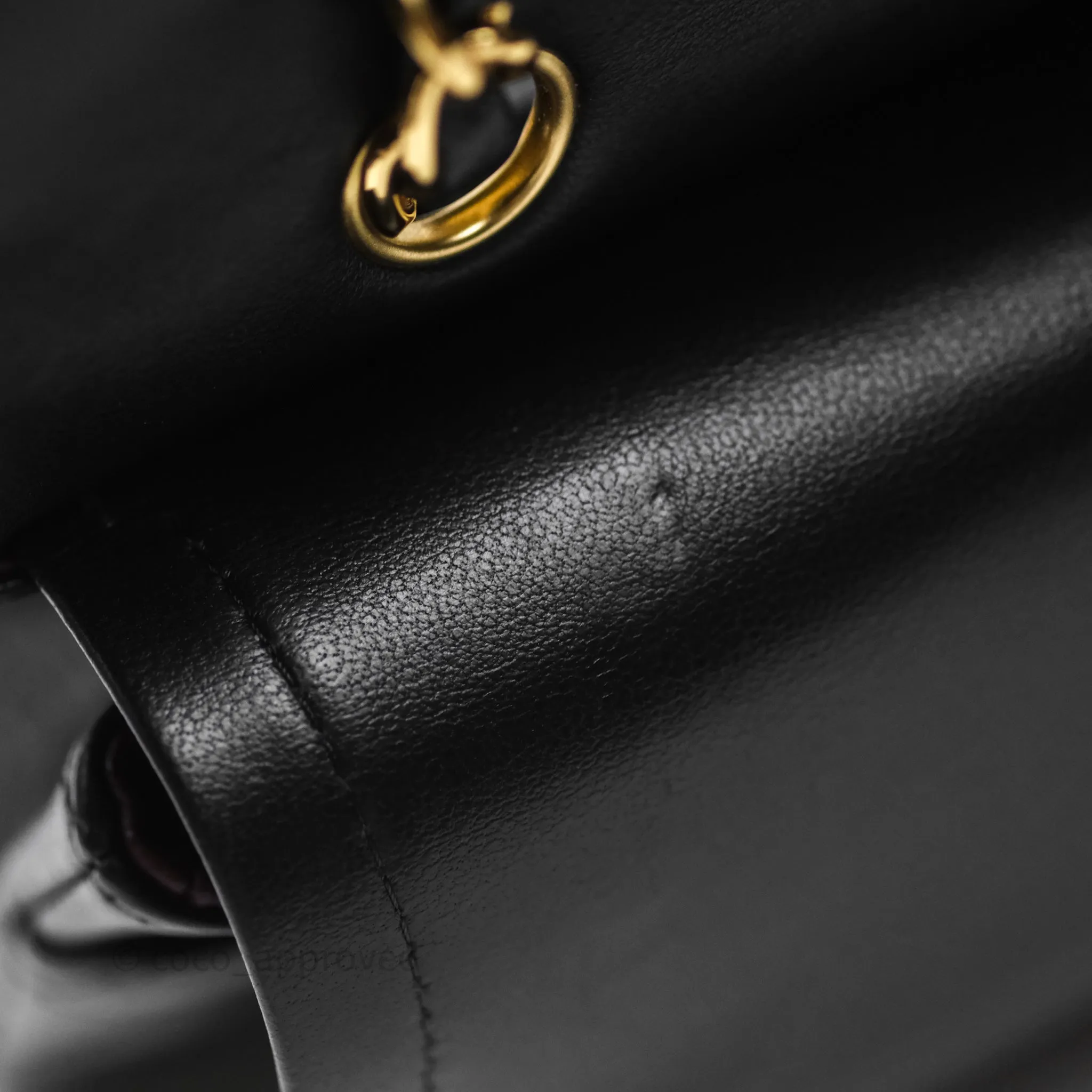 Chanel Classic M/L Medium Flap Quilted Black Lambskin Gold Hardware