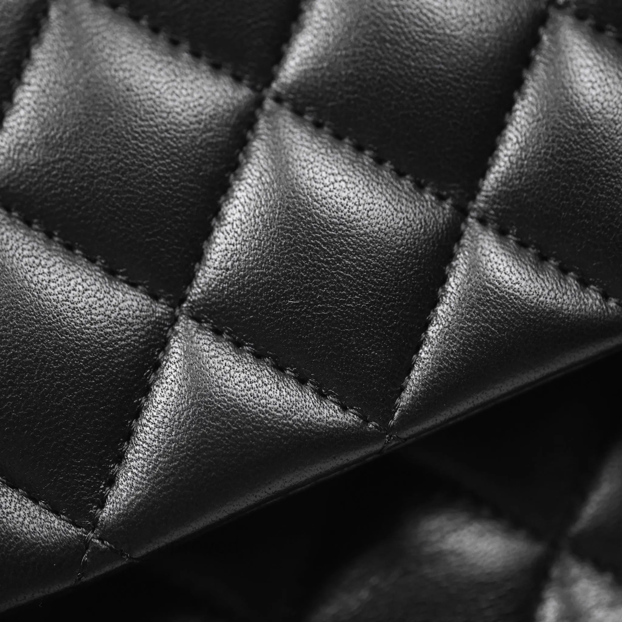 Chanel Classic M/L Medium Flap Quilted Black Lambskin Gold Hardware