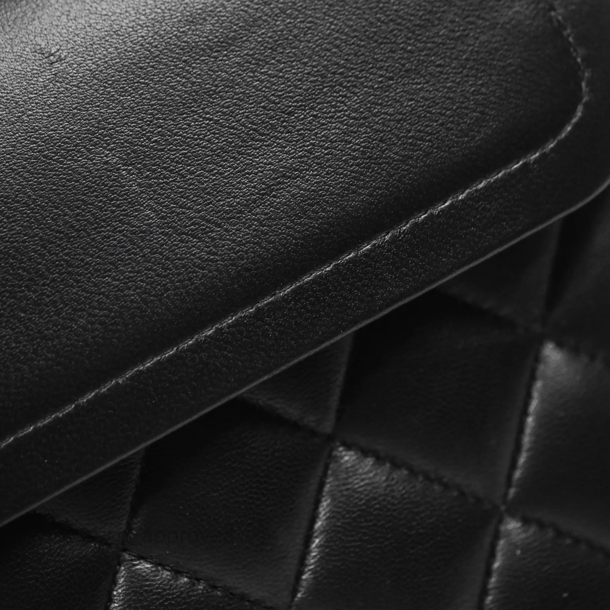 Chanel Classic M/L Medium Flap Quilted Black Lambskin Gold Hardware