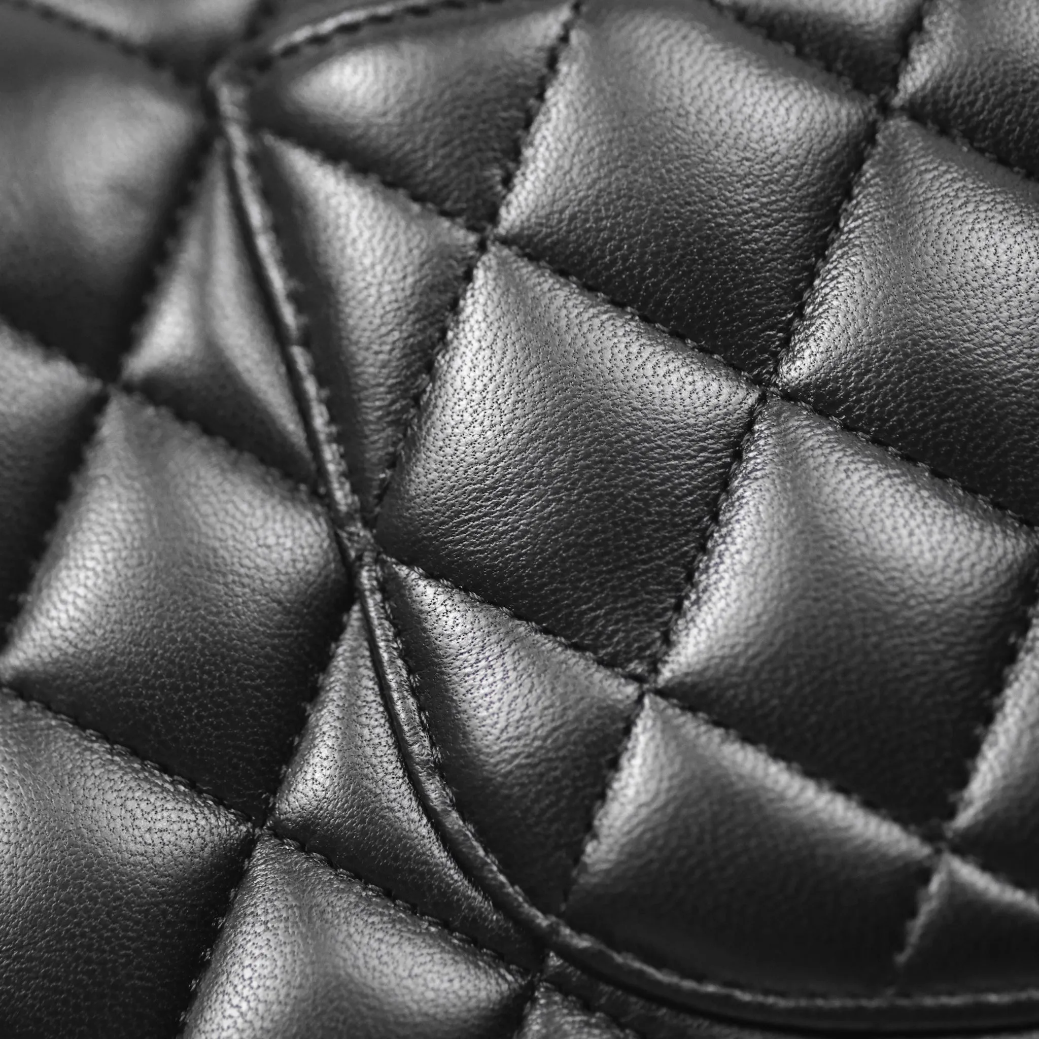 Chanel Classic M/L Medium Flap Quilted Black Lambskin Gold Hardware