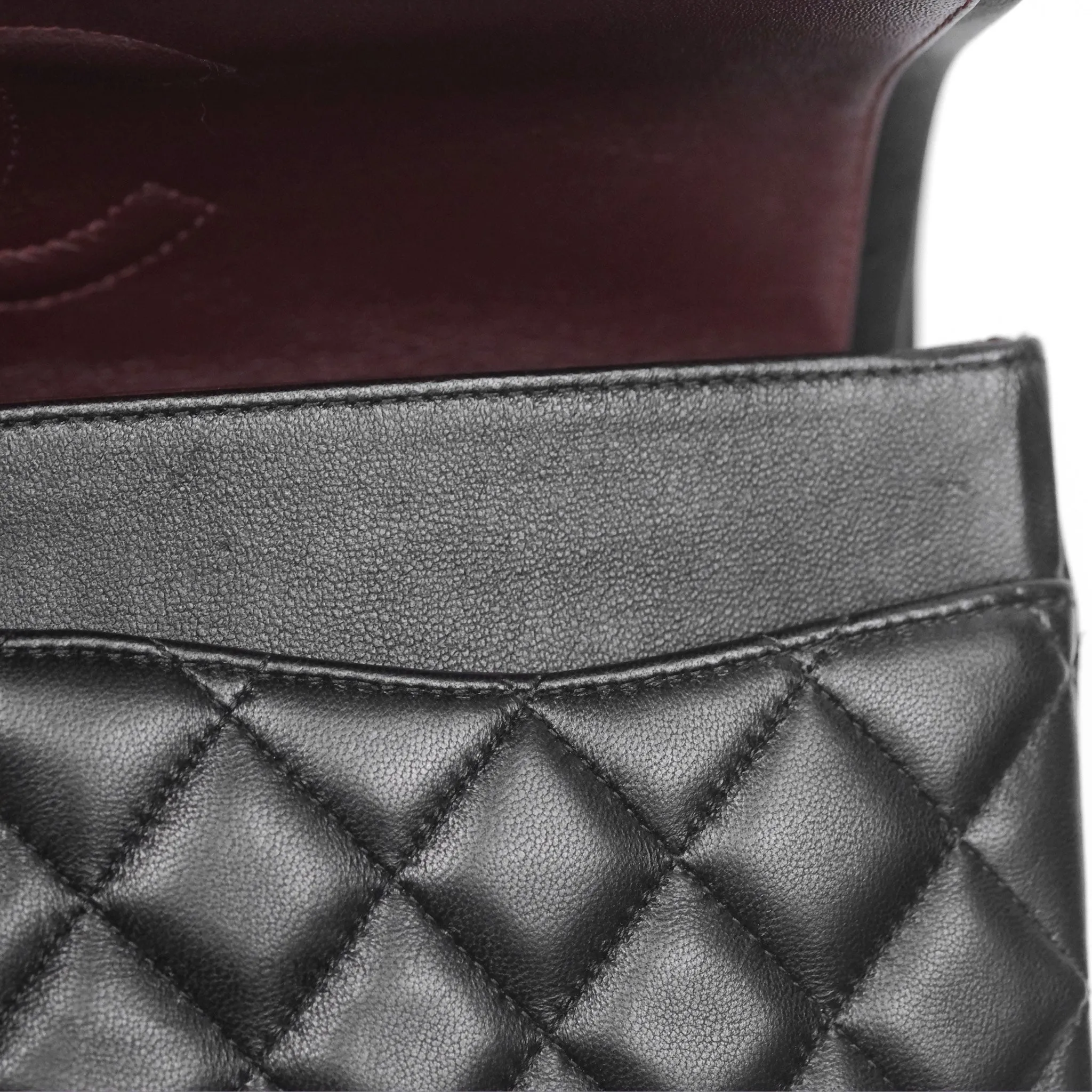 Chanel Classic M/L Medium Flap Quilted Black Lambskin Gold Hardware