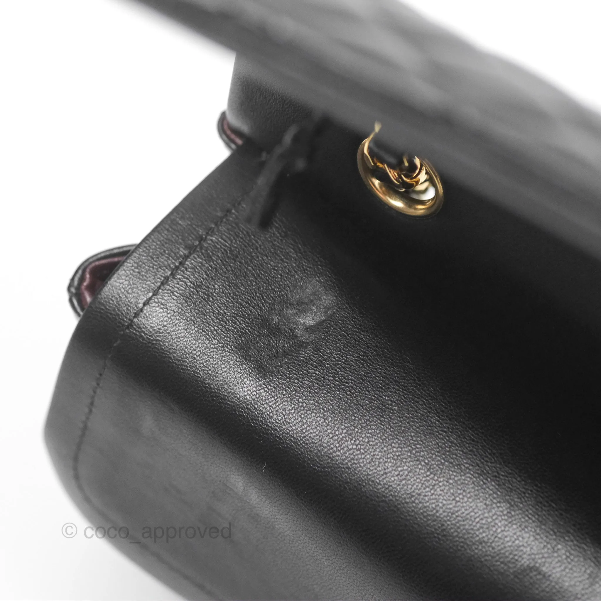 Chanel Classic M/L Medium Flap Quilted Black Lambskin Gold Hardware