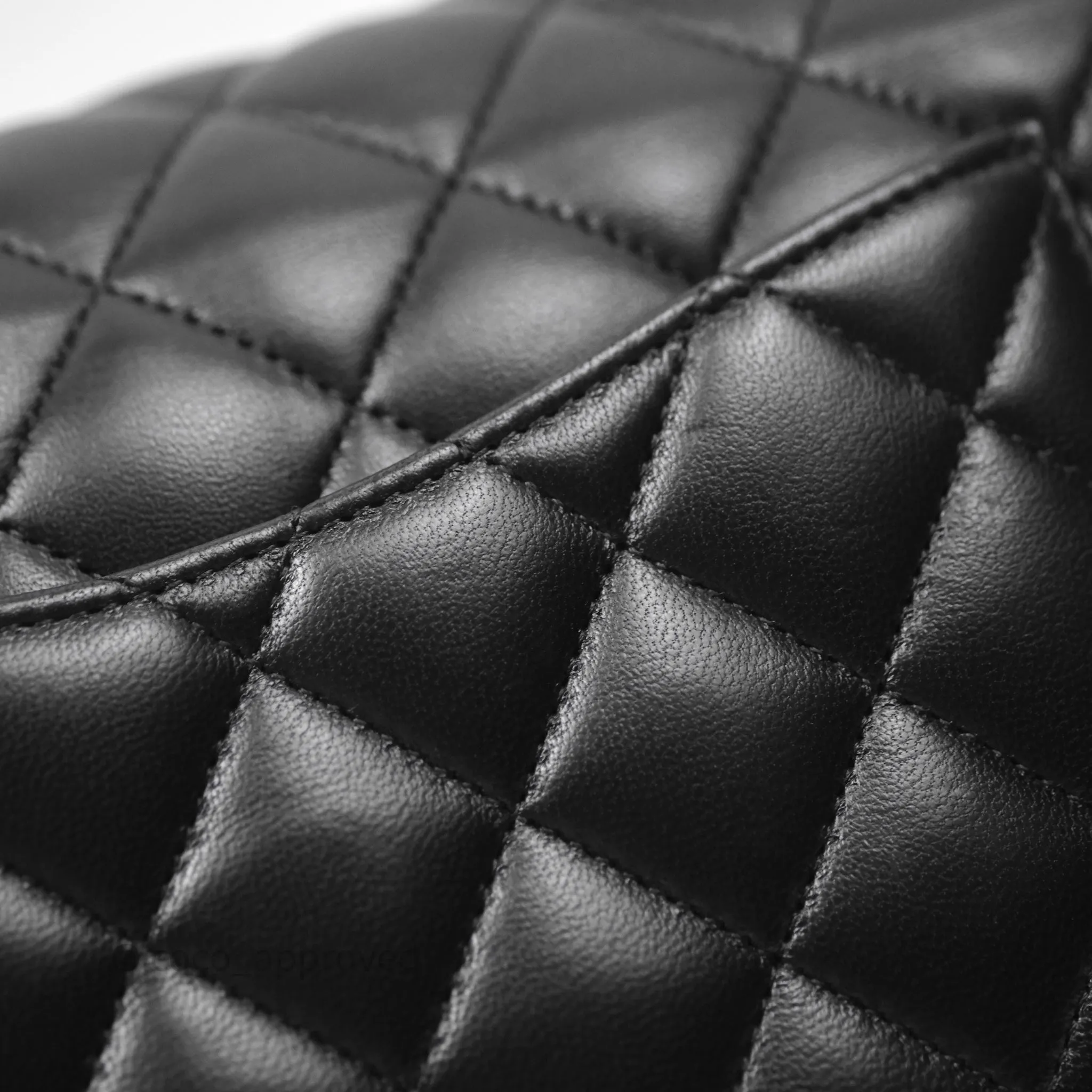 Chanel Classic M/L Medium Flap Quilted Black Lambskin Gold Hardware