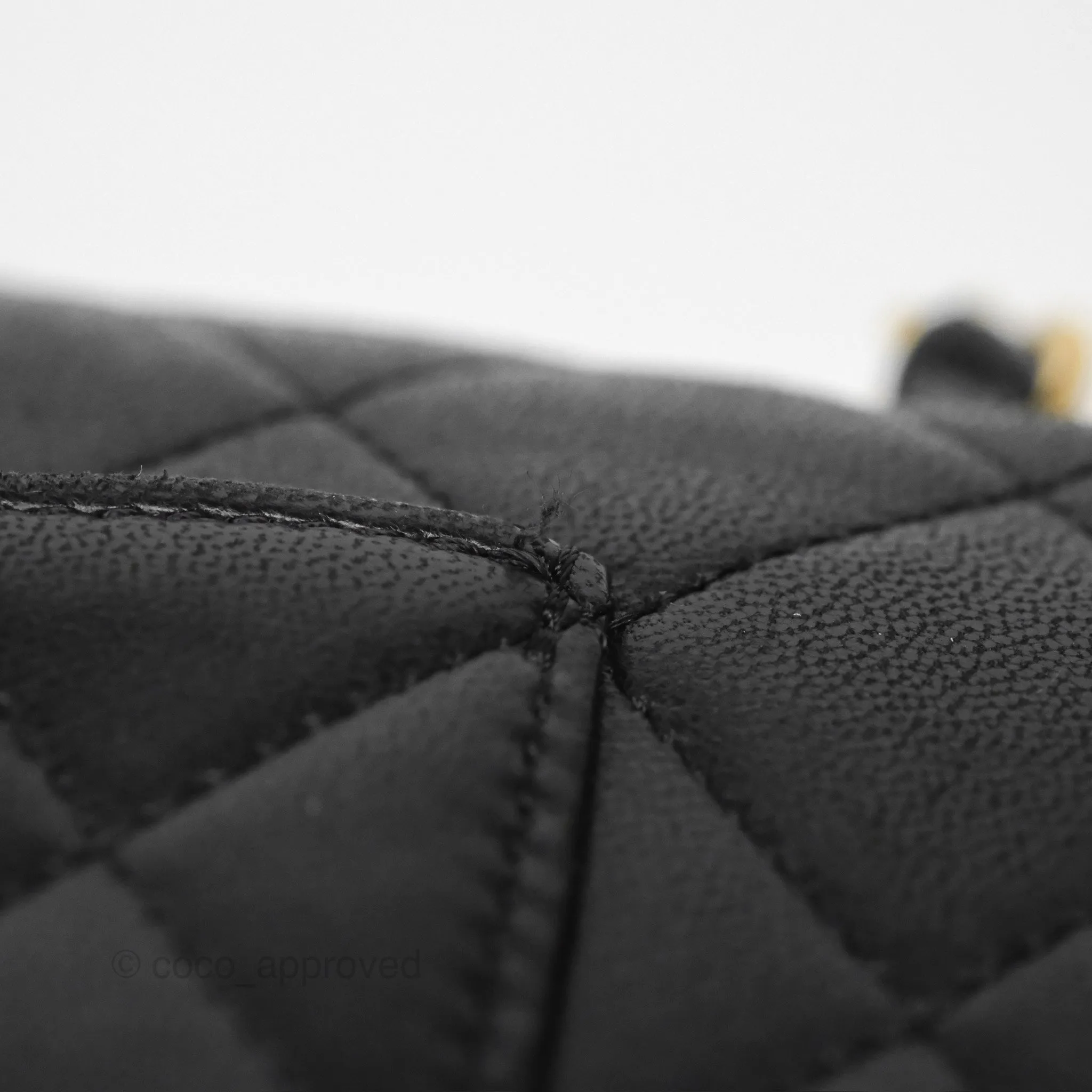 Chanel Classic M/L Medium Flap Quilted Black Lambskin Gold Hardware