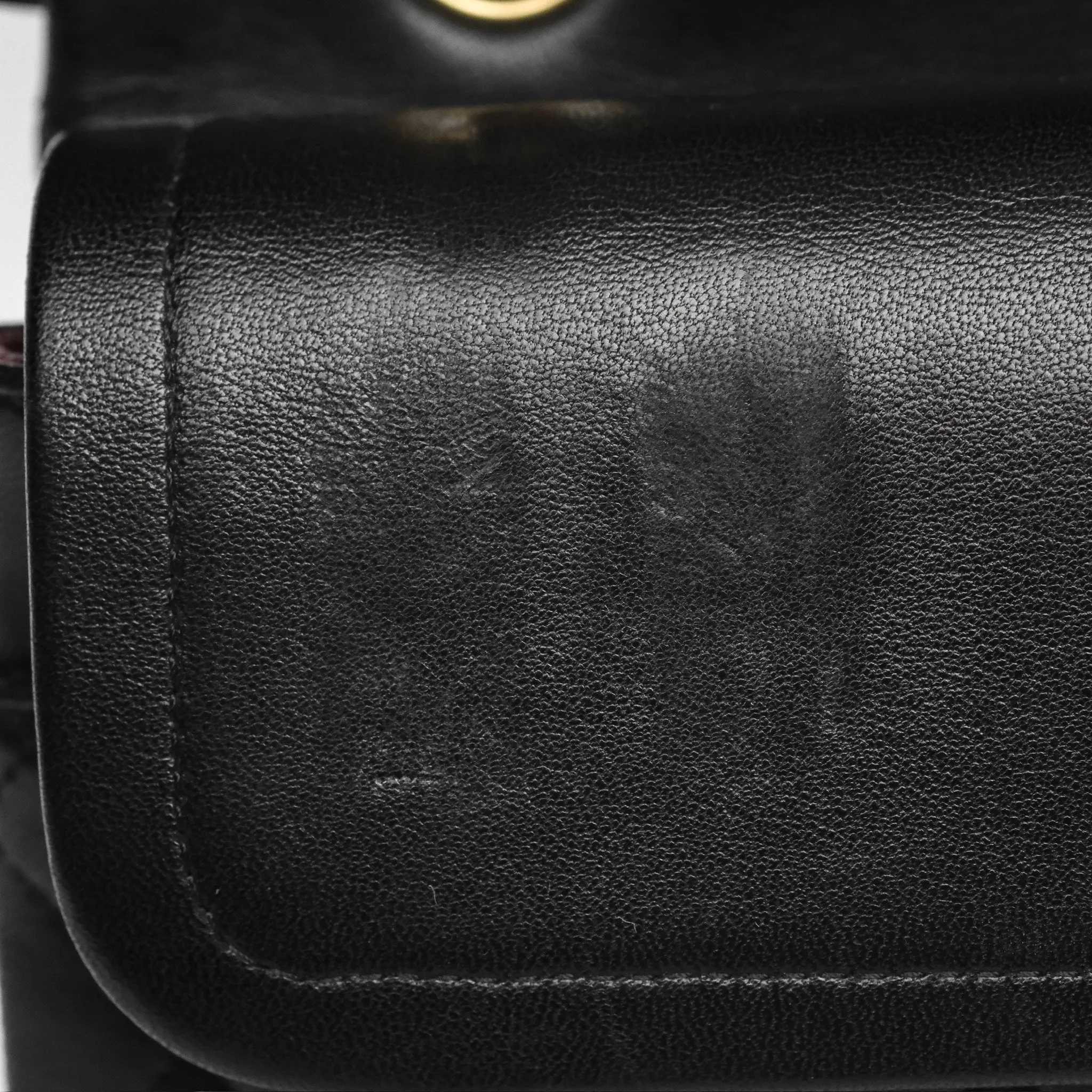 Chanel Classic M/L Medium Flap Quilted Black Lambskin Gold Hardware