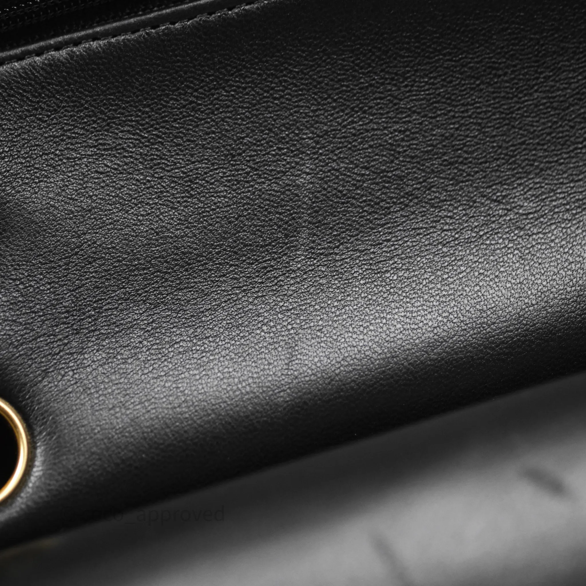 Chanel Classic M/L Medium Flap Quilted Black Lambskin Gold Hardware