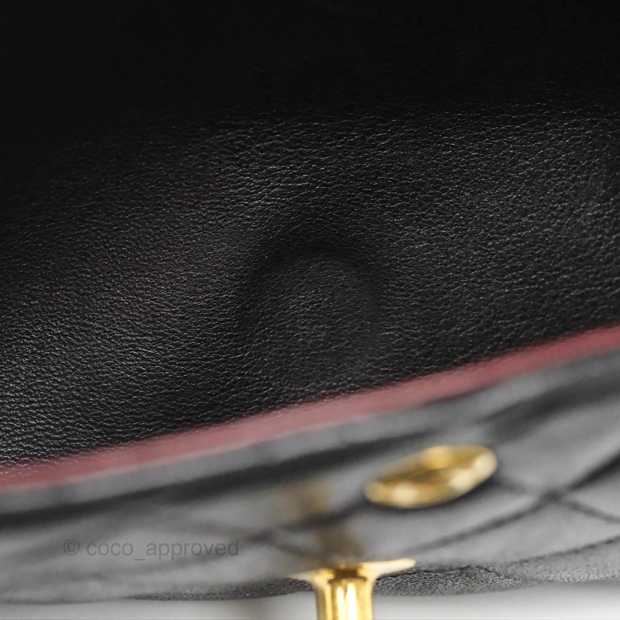 Chanel Classic M/L Medium Flap Quilted Black Lambskin Gold Hardware