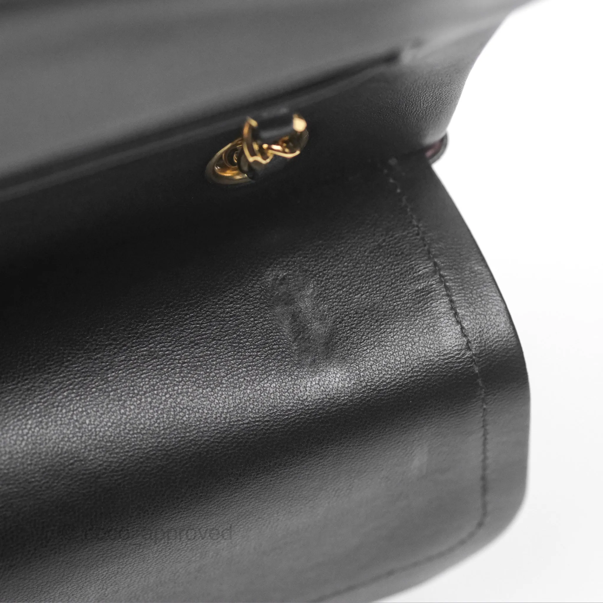 Chanel Classic M/L Medium Flap Quilted Black Lambskin Gold Hardware
