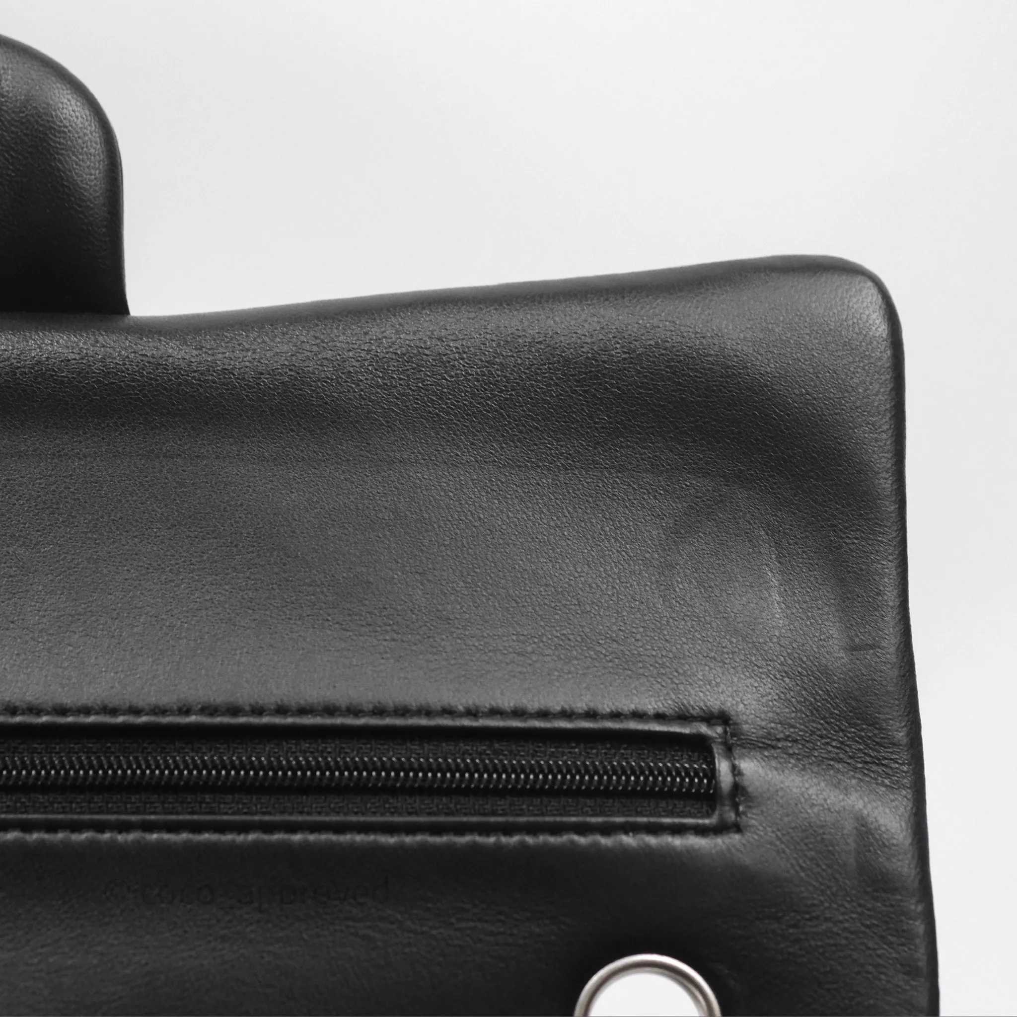 Chanel Classic M/L Medium Flap Quilted Black Lambskin Silver Hardware