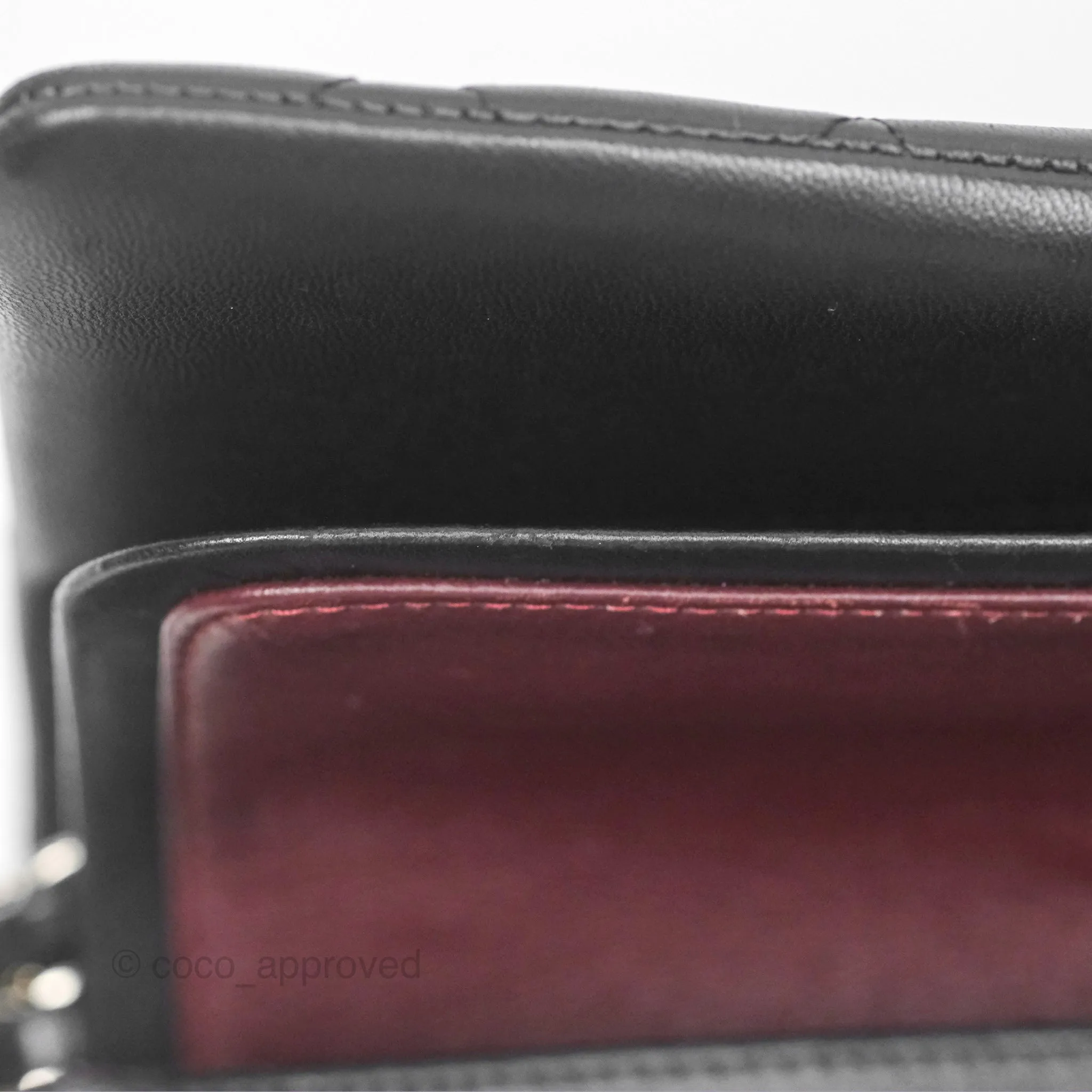 Chanel Classic M/L Medium Flap Quilted Black Lambskin Silver Hardware