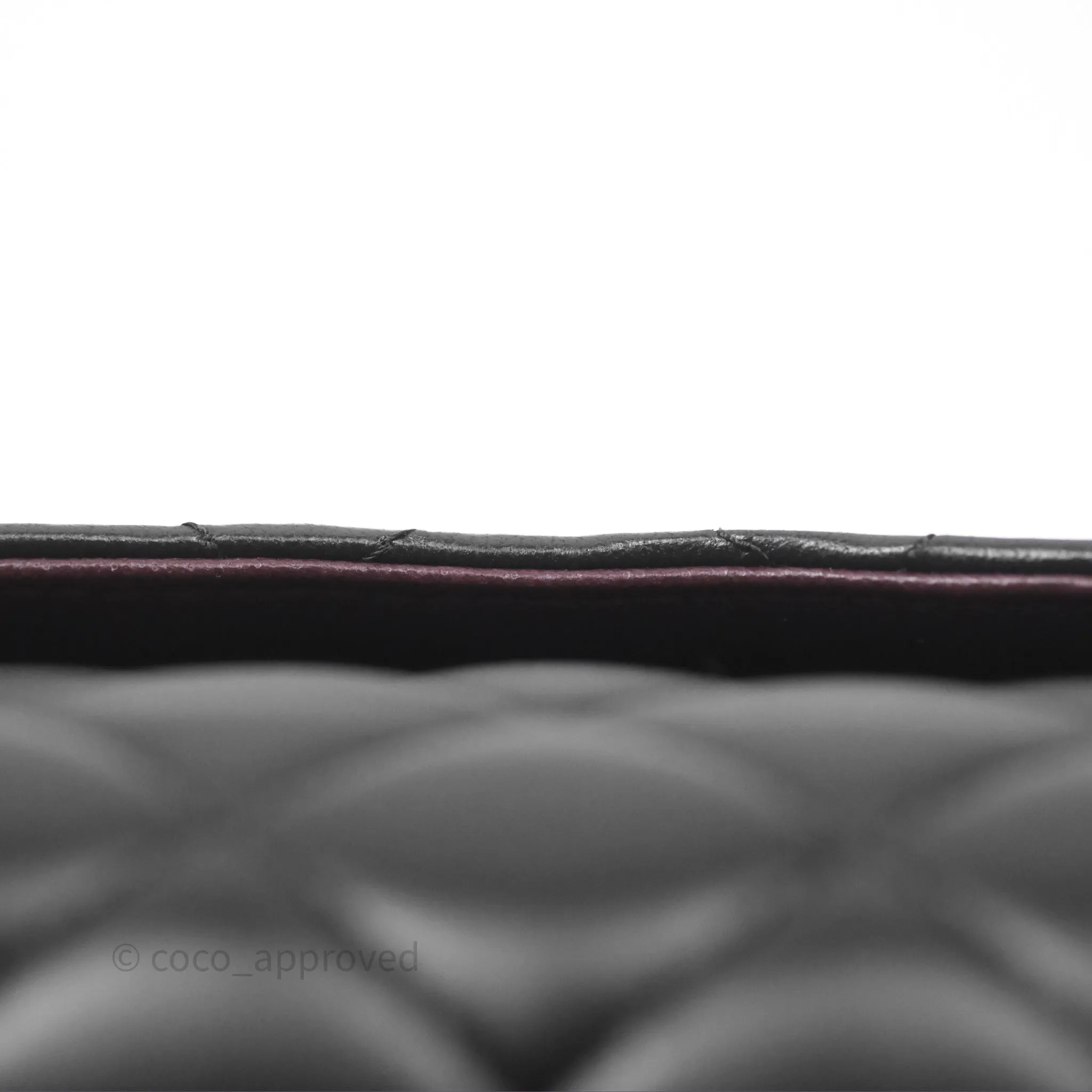Chanel Classic M/L Medium Flap Quilted Black Lambskin Silver Hardware