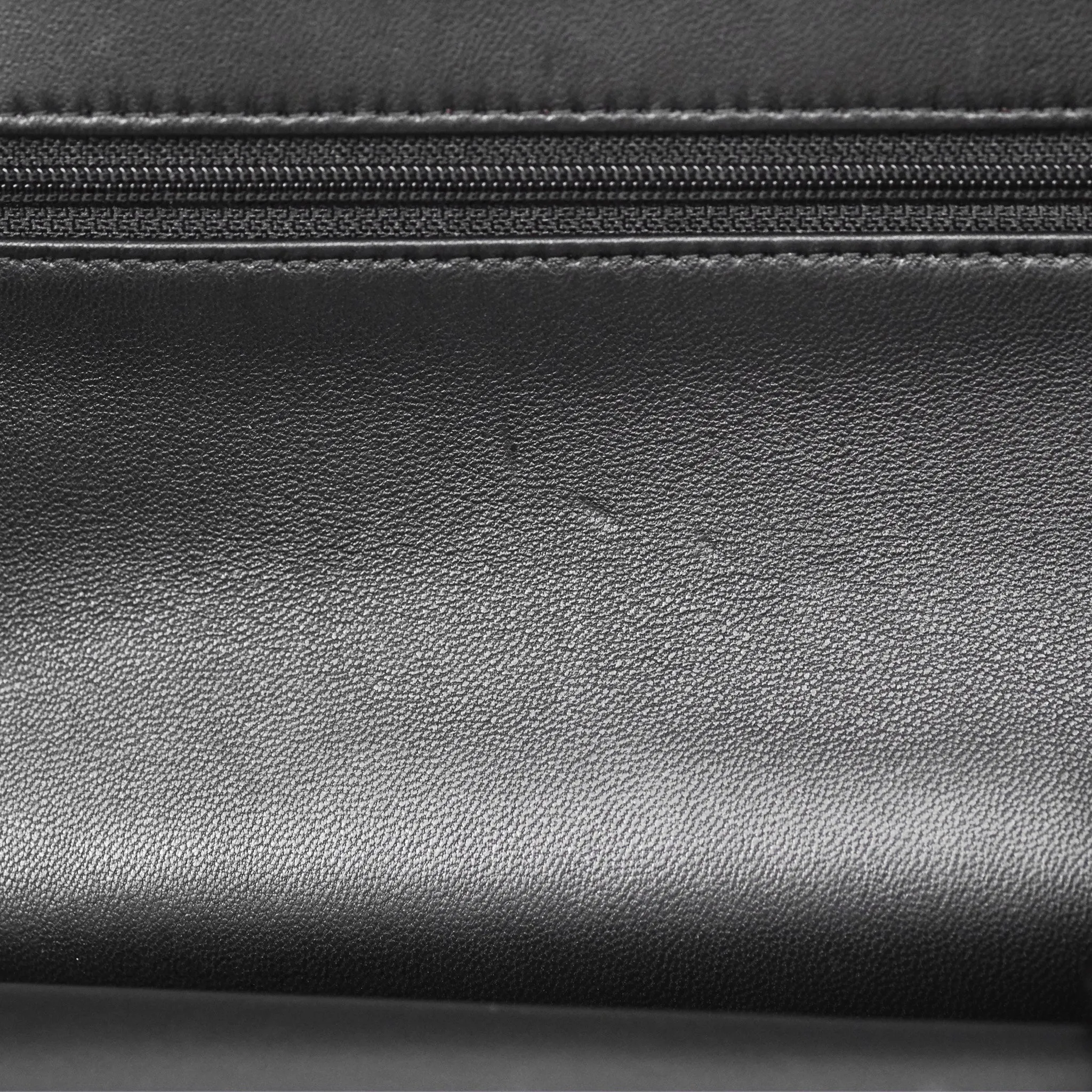 Chanel Classic M/L Medium Flap Quilted Black Lambskin Silver Hardware