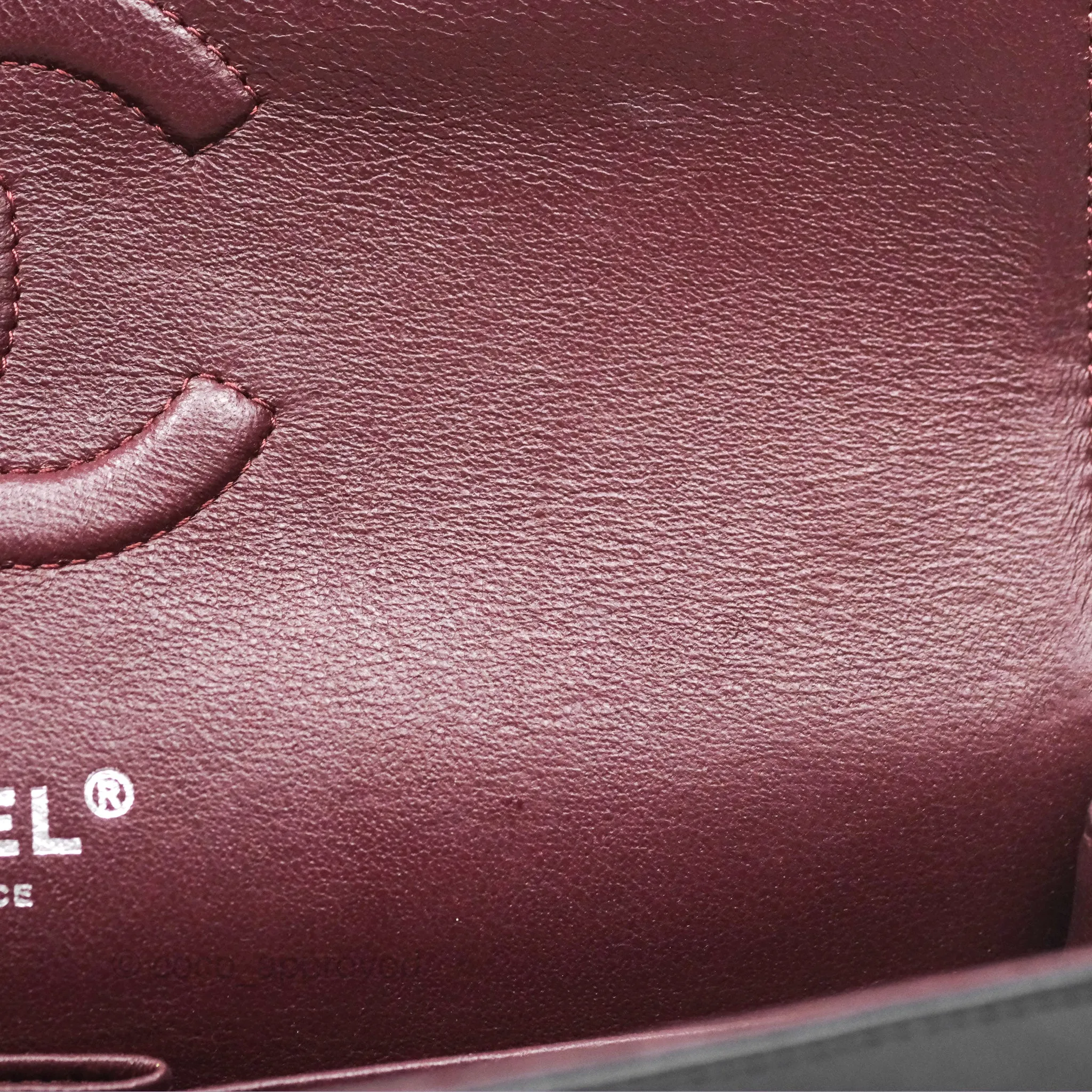 Chanel Classic M/L Medium Flap Quilted Black Lambskin Silver Hardware