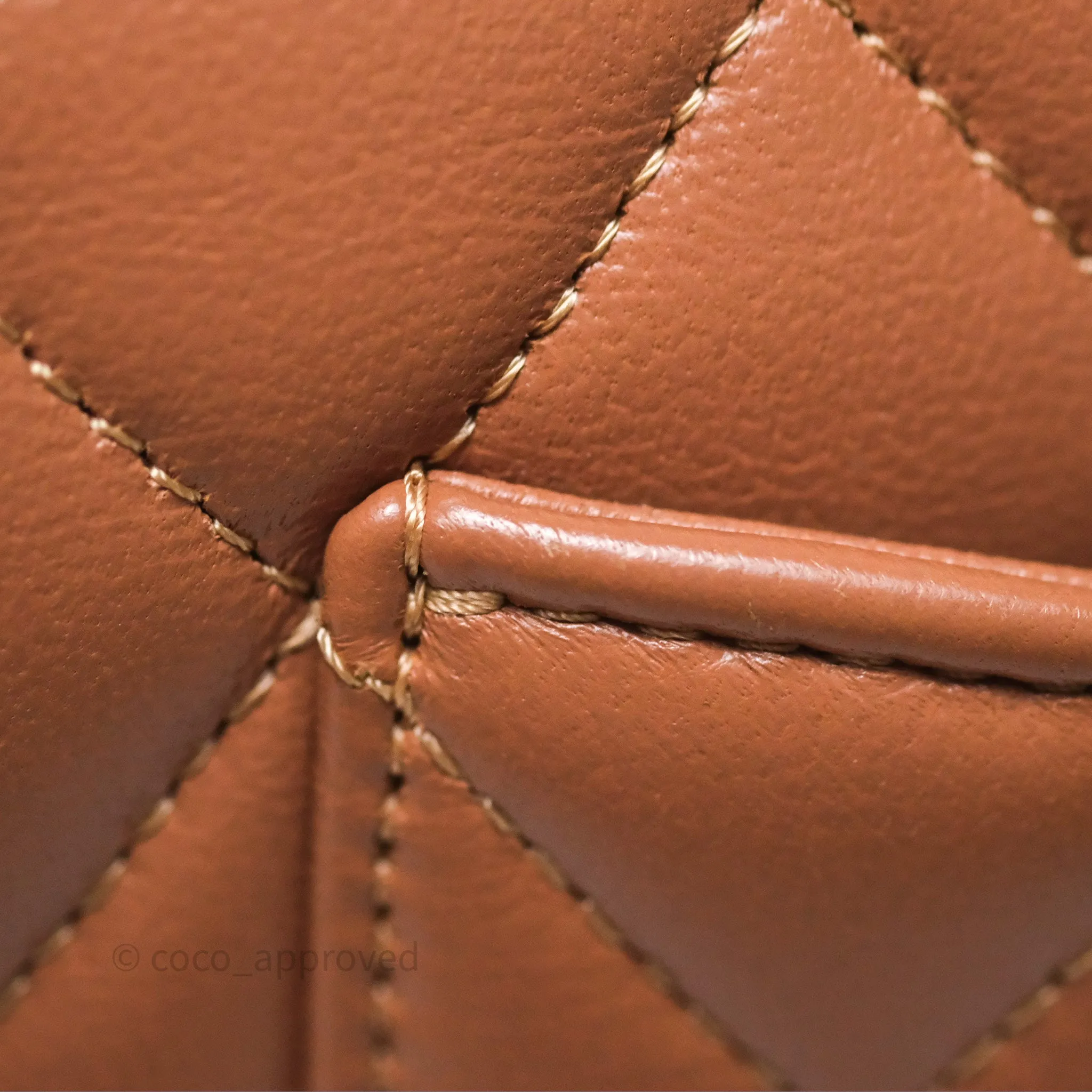 Chanel Classic M/L Medium Flap Quilted Dark Beige Caramel Lambskin Gold Hardware