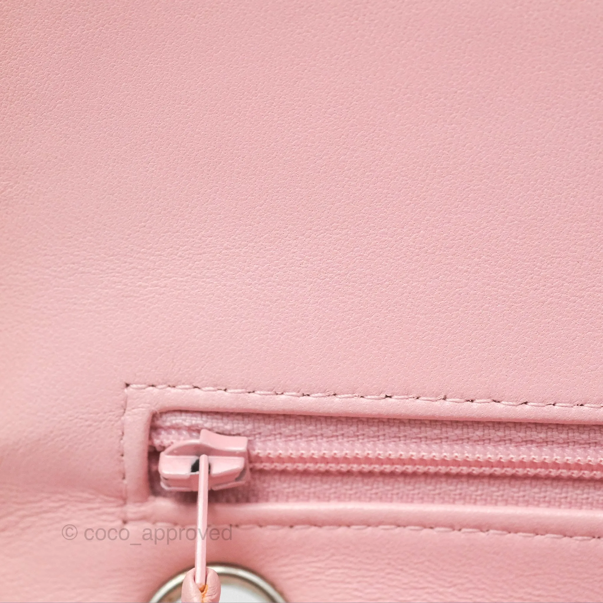 Chanel Classic M/L Medium Flap Quilted Pink Tweed Silver Hardware