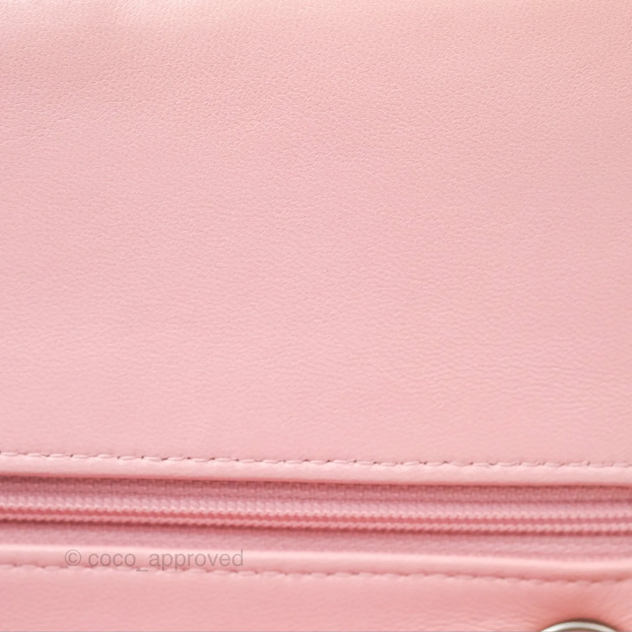 Chanel Classic M/L Medium Flap Quilted Pink Tweed Silver Hardware