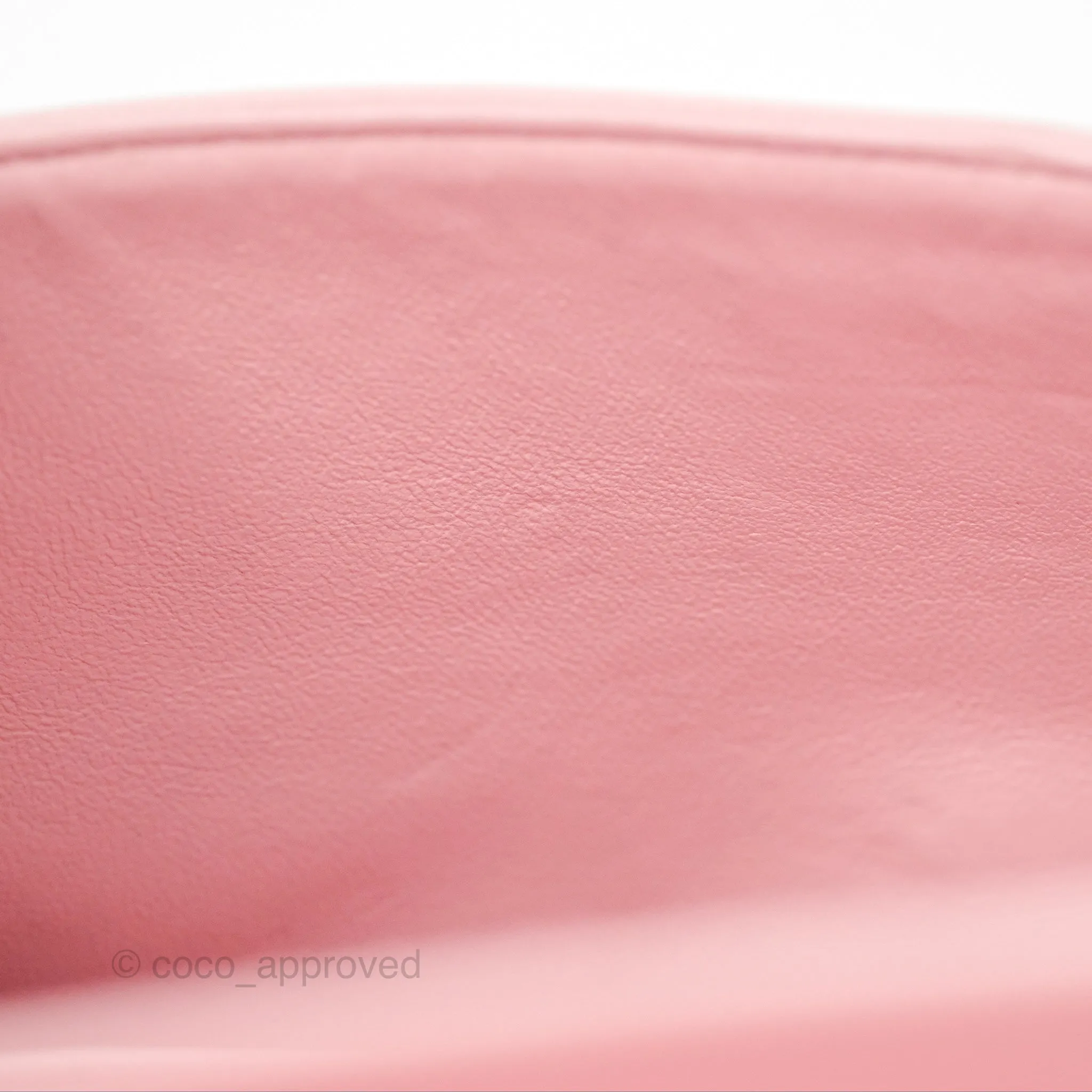 Chanel Classic M/L Medium Flap Quilted Pink Tweed Silver Hardware