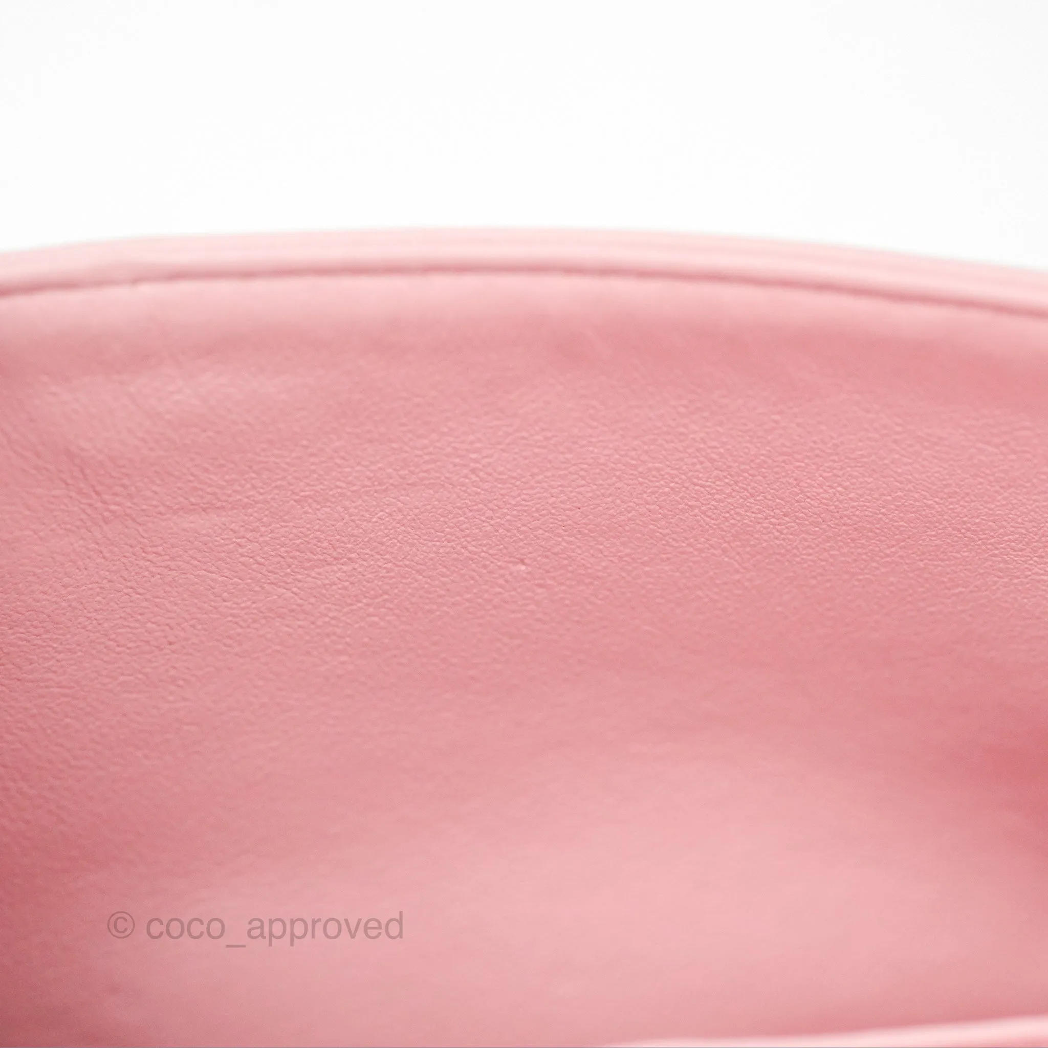 Chanel Classic M/L Medium Flap Quilted Pink Tweed Silver Hardware
