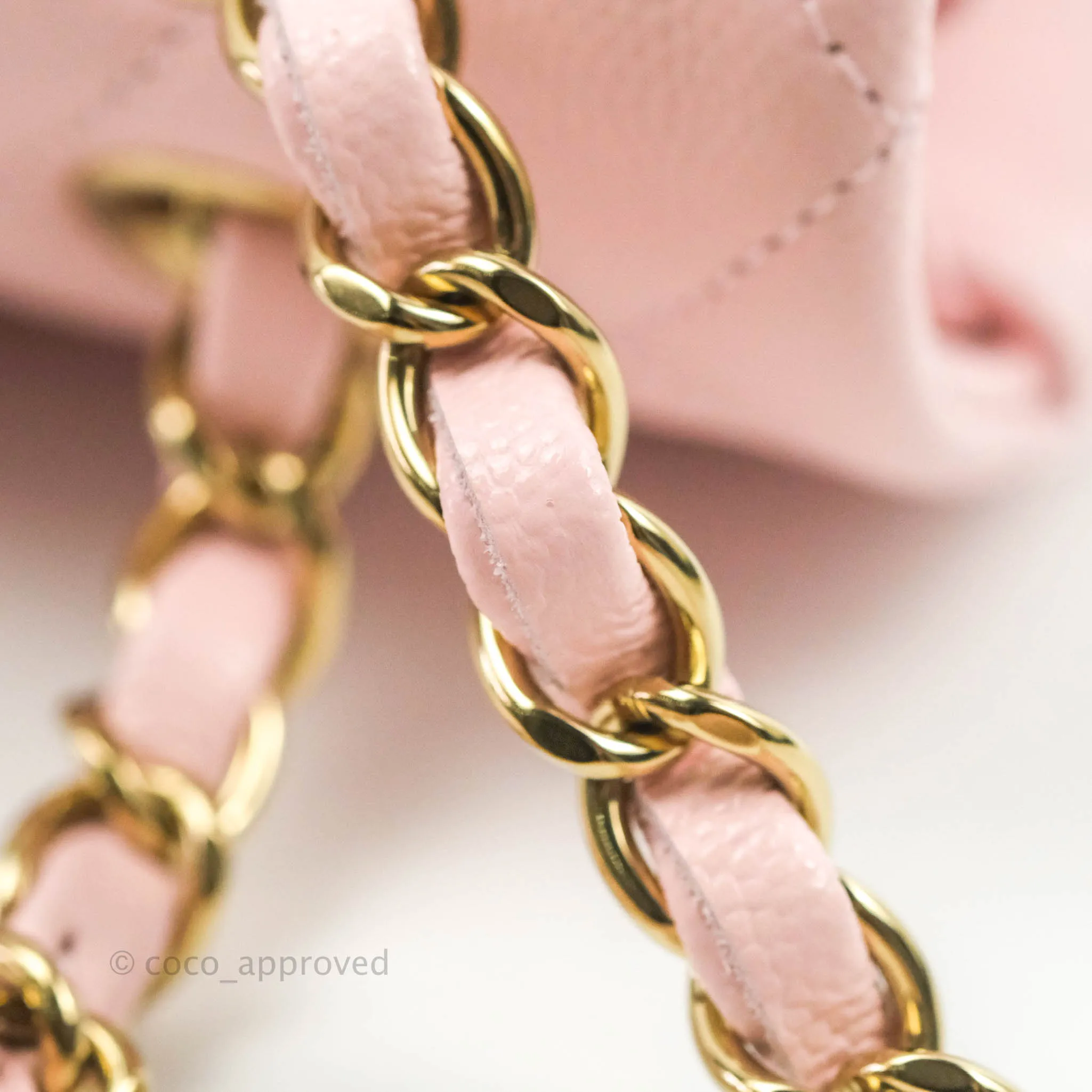 Chanel Classic Small S/M Flap Pink Caviar Gold Hardware 22S