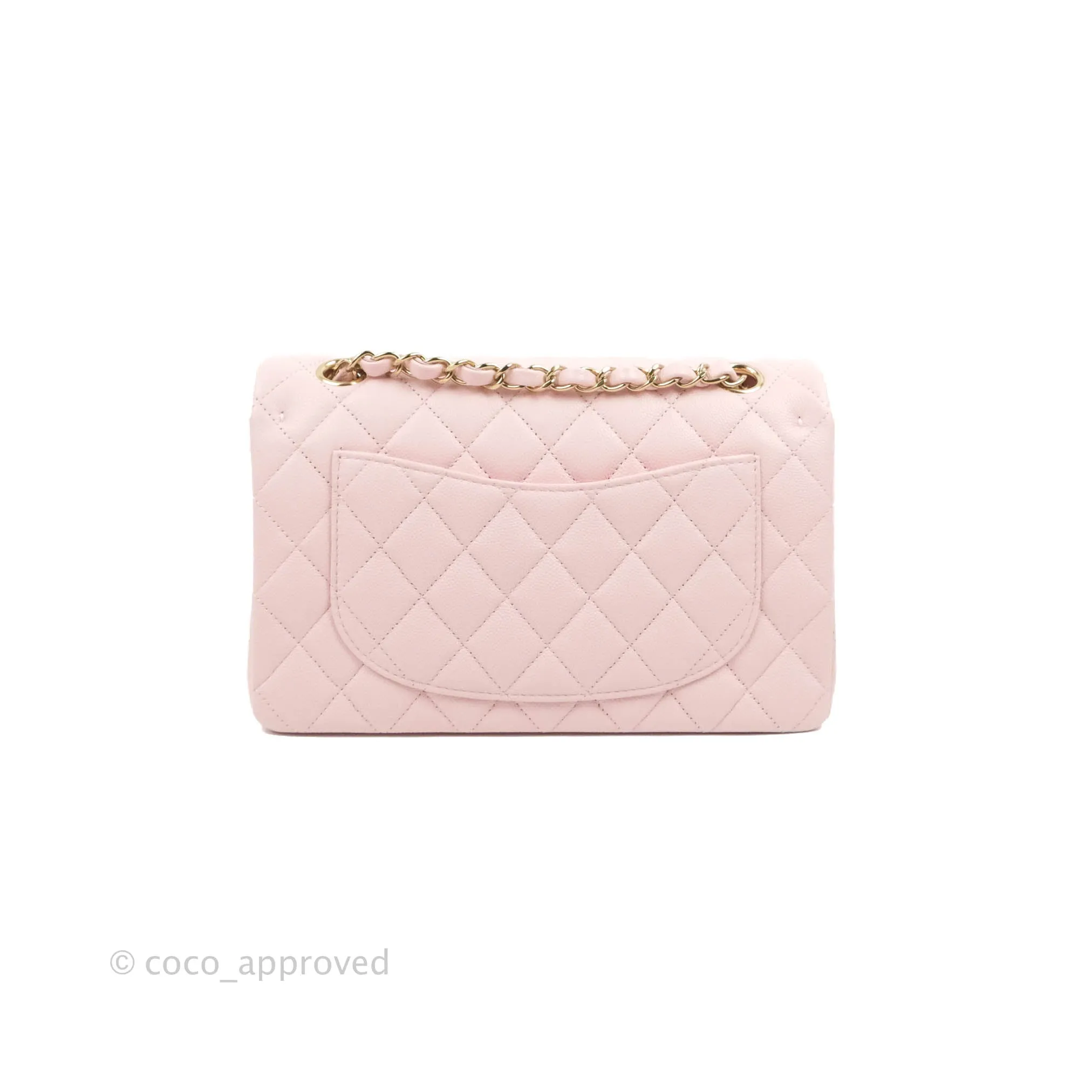 Chanel Classic Small S/M Flap Pink Caviar Gold Hardware 22S