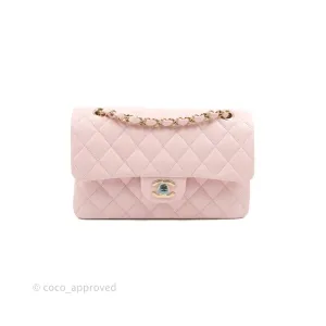 Chanel Classic Small S/M Flap Pink Caviar Gold Hardware 22S