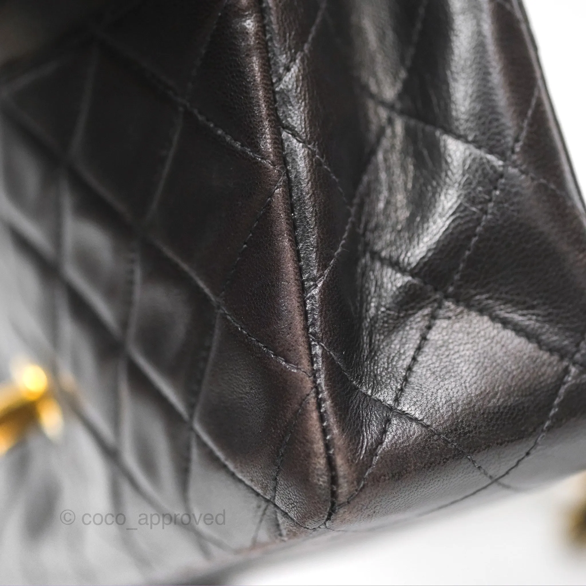 Chanel Classic Vintage Small Flap Black Lambskin 24K Gold Hardware