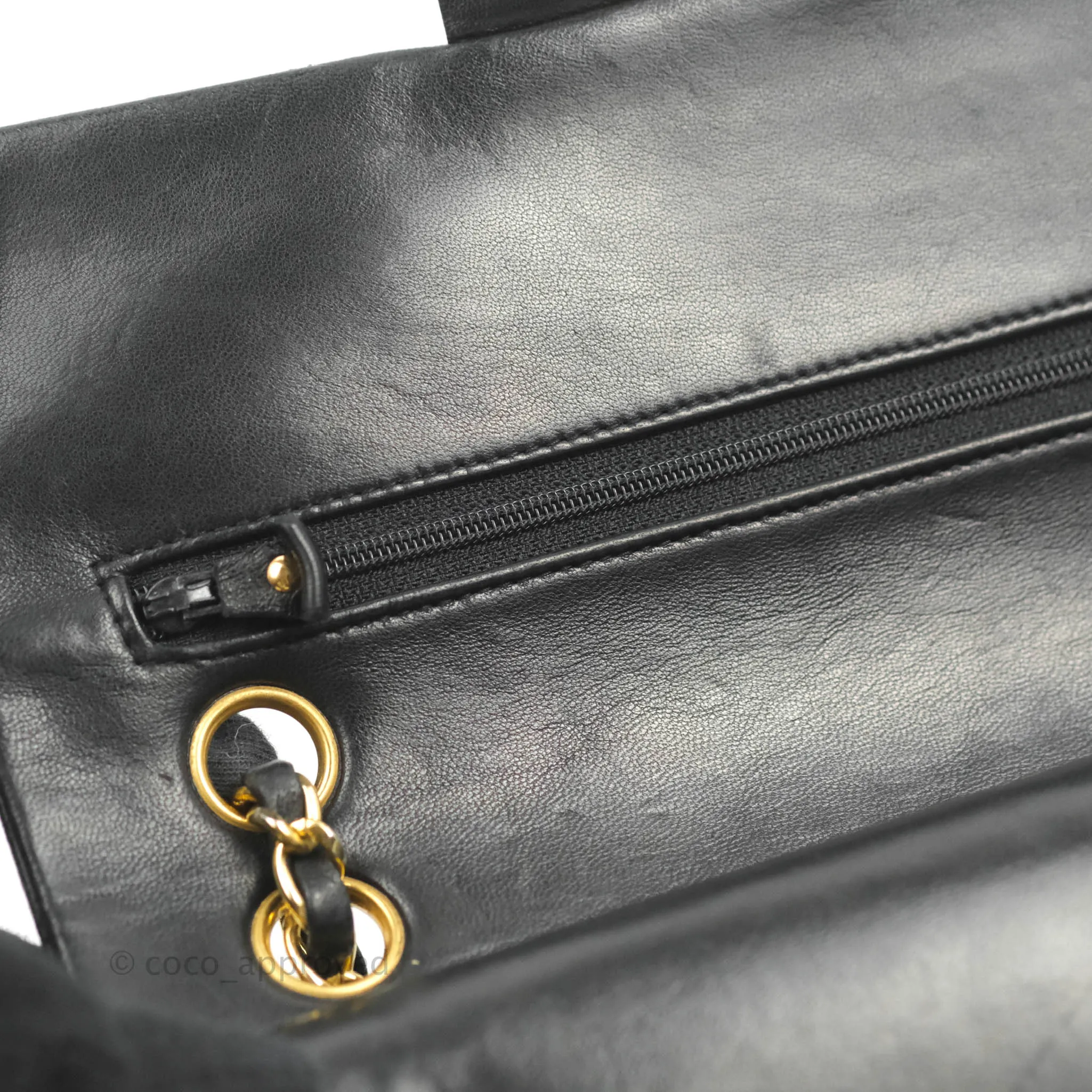 Chanel Classic Vintage Small Flap Black Lambskin 24K Gold Hardware