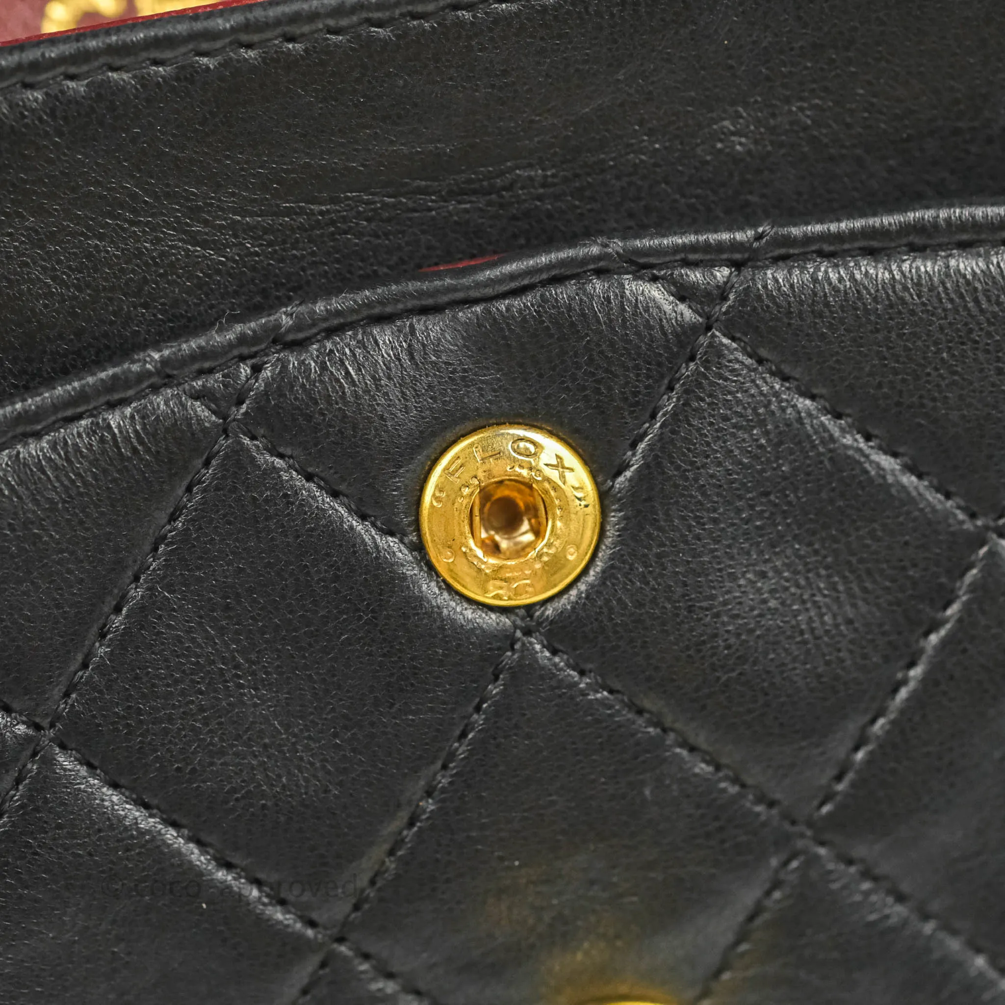 Chanel Classic Vintage Small Flap Black Lambskin 24K Gold Hardware