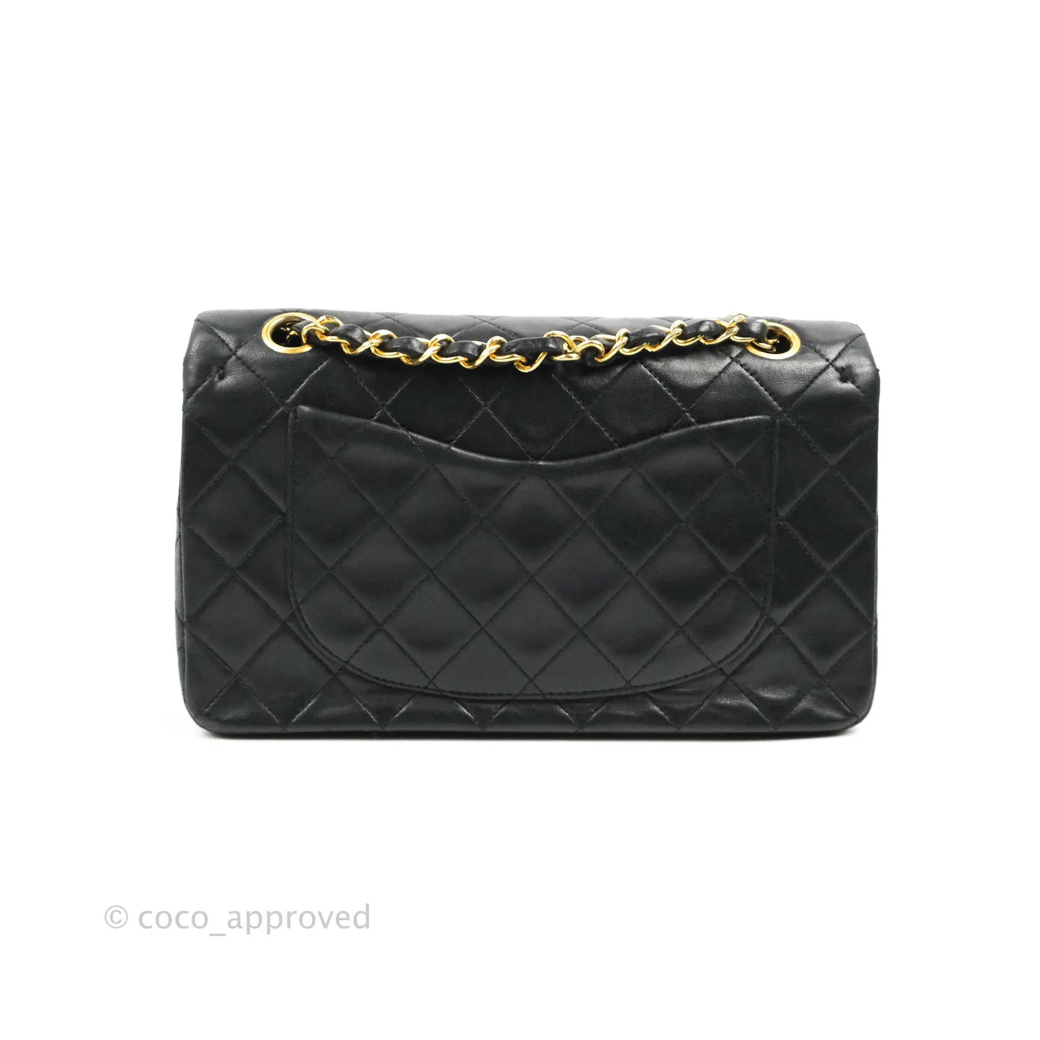 Chanel Classic Vintage Small Flap Black Lambskin 24K Gold Hardware