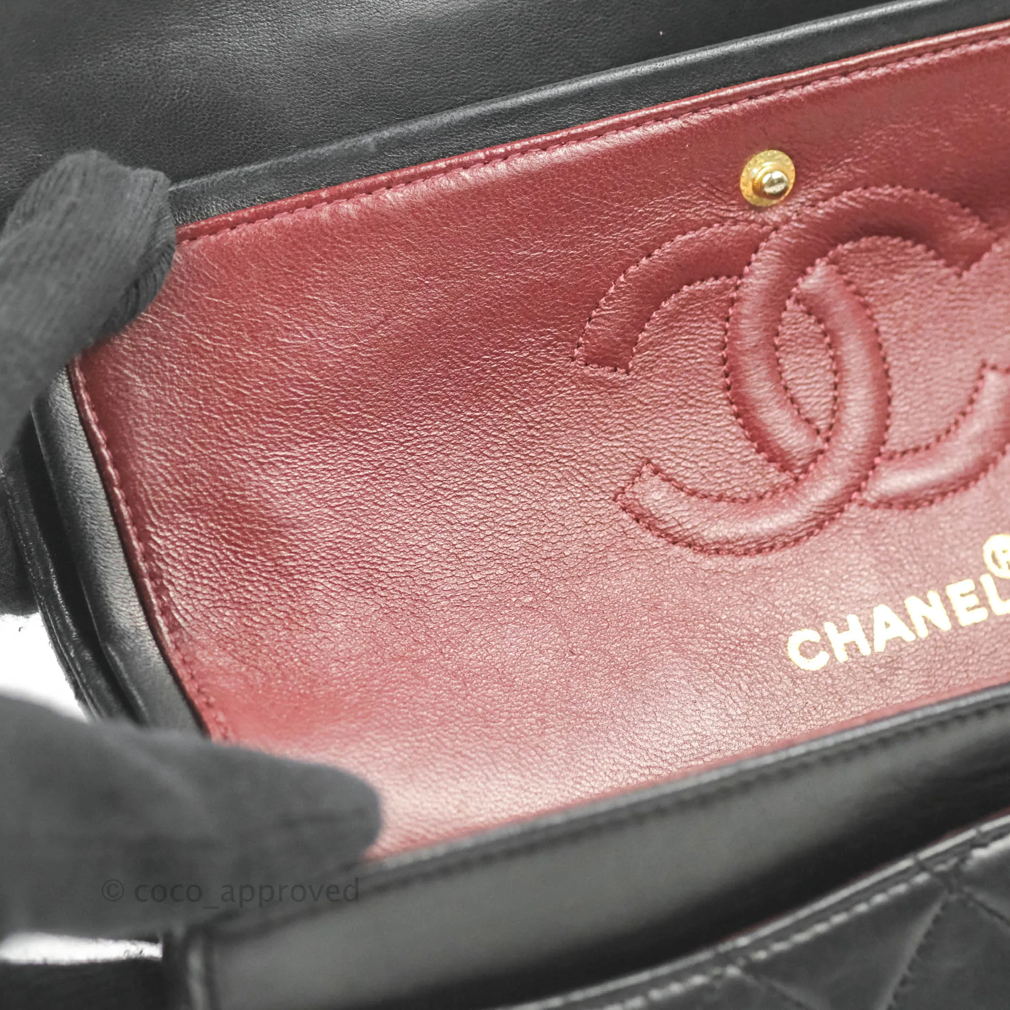 Chanel Classic Vintage Small Flap Black Lambskin 24K Gold Hardware