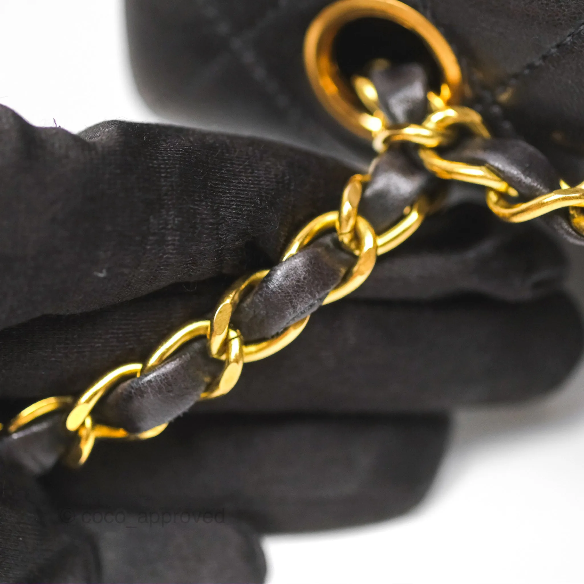 Chanel Classic Vintage Small Flap Black Lambskin 24K Gold Hardware