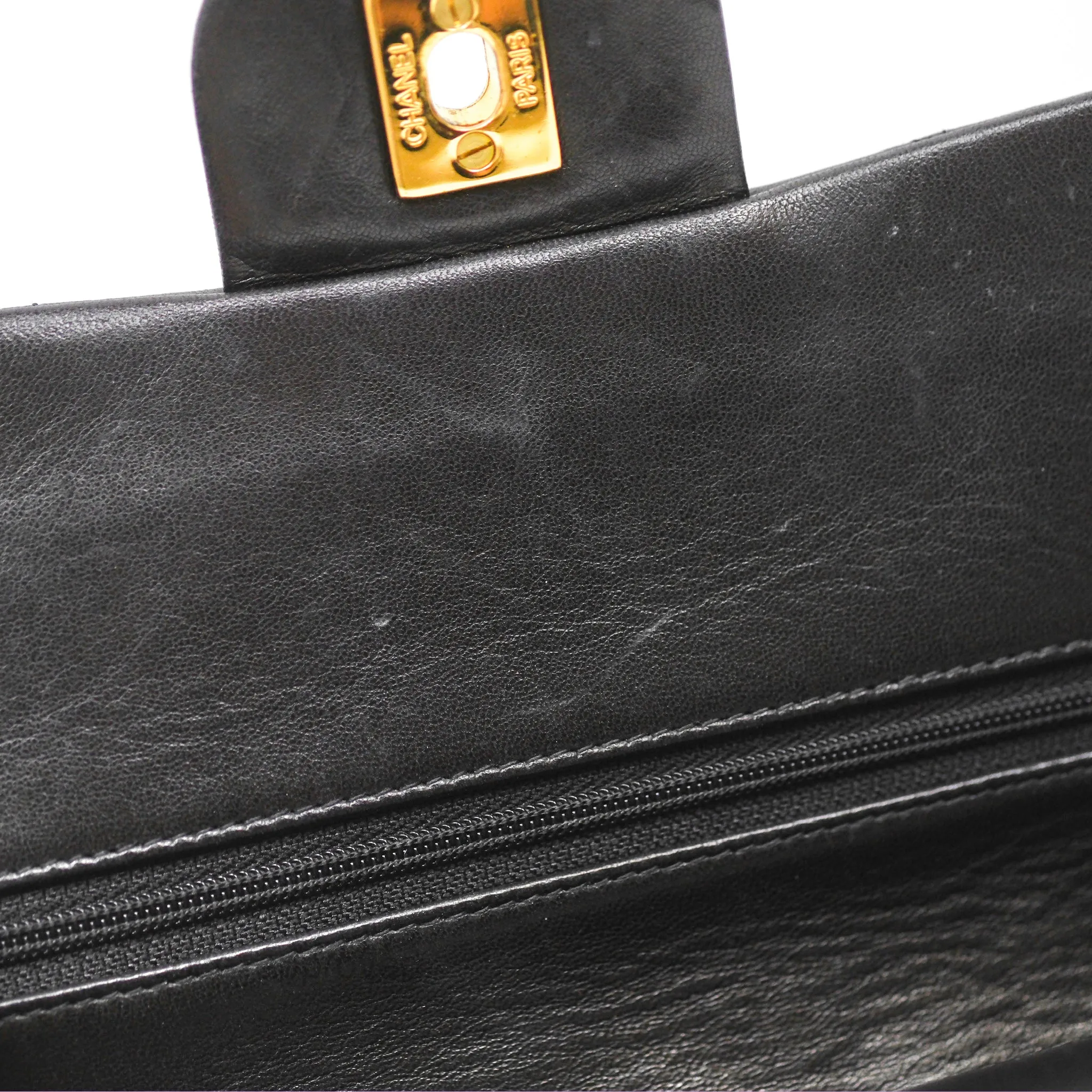 Chanel Classic Vintage Small Flap Black Lambskin 24K Gold Hardware