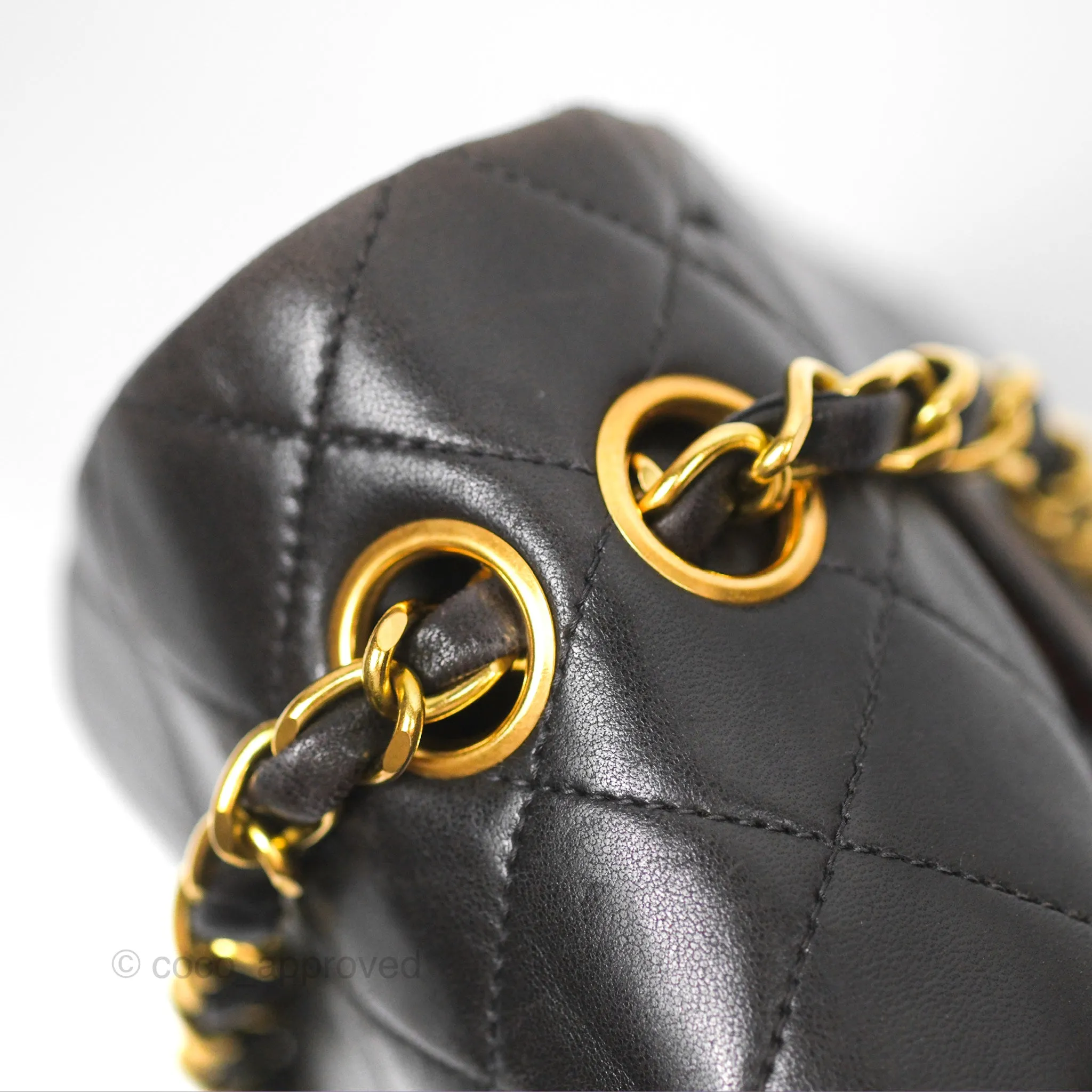 Chanel Classic Vintage Small Flap Black Lambskin 24K Gold Hardware