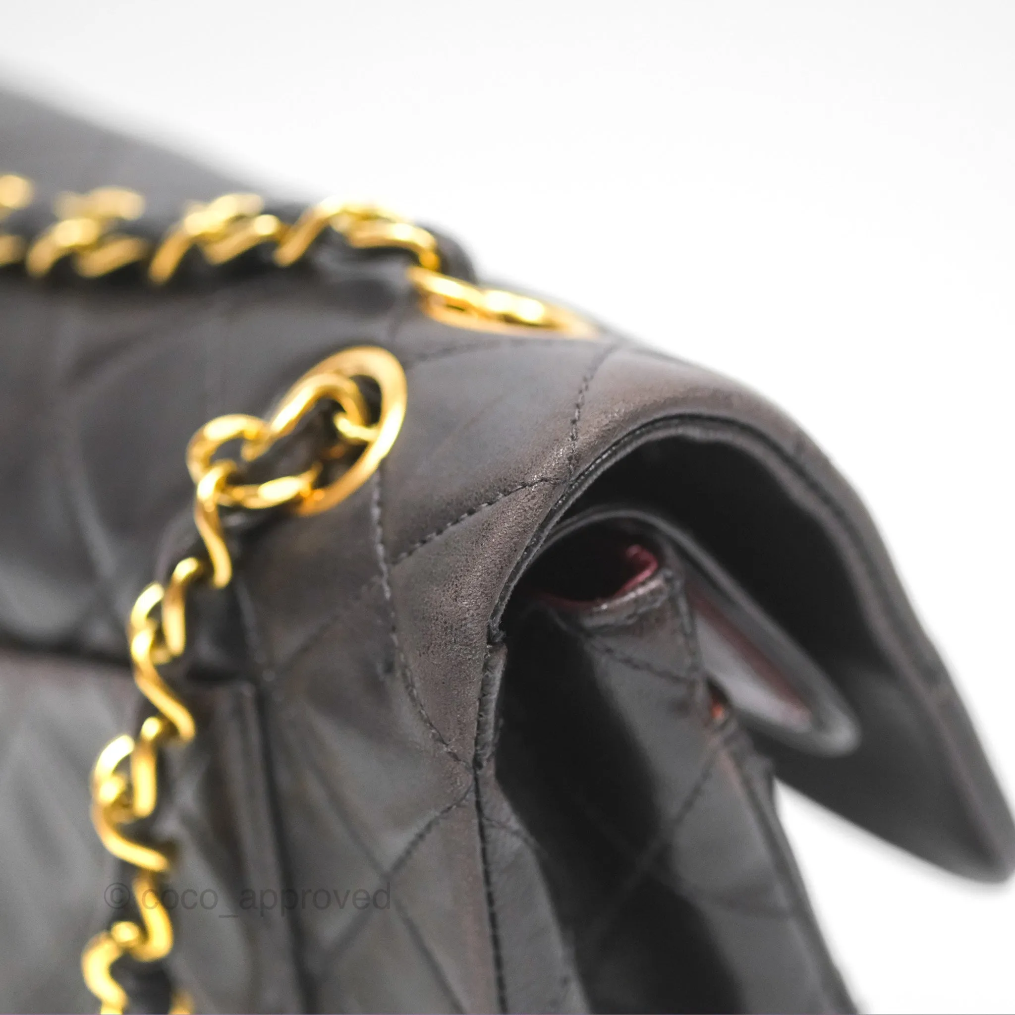 Chanel Classic Vintage Small Flap Black Lambskin 24K Gold Hardware