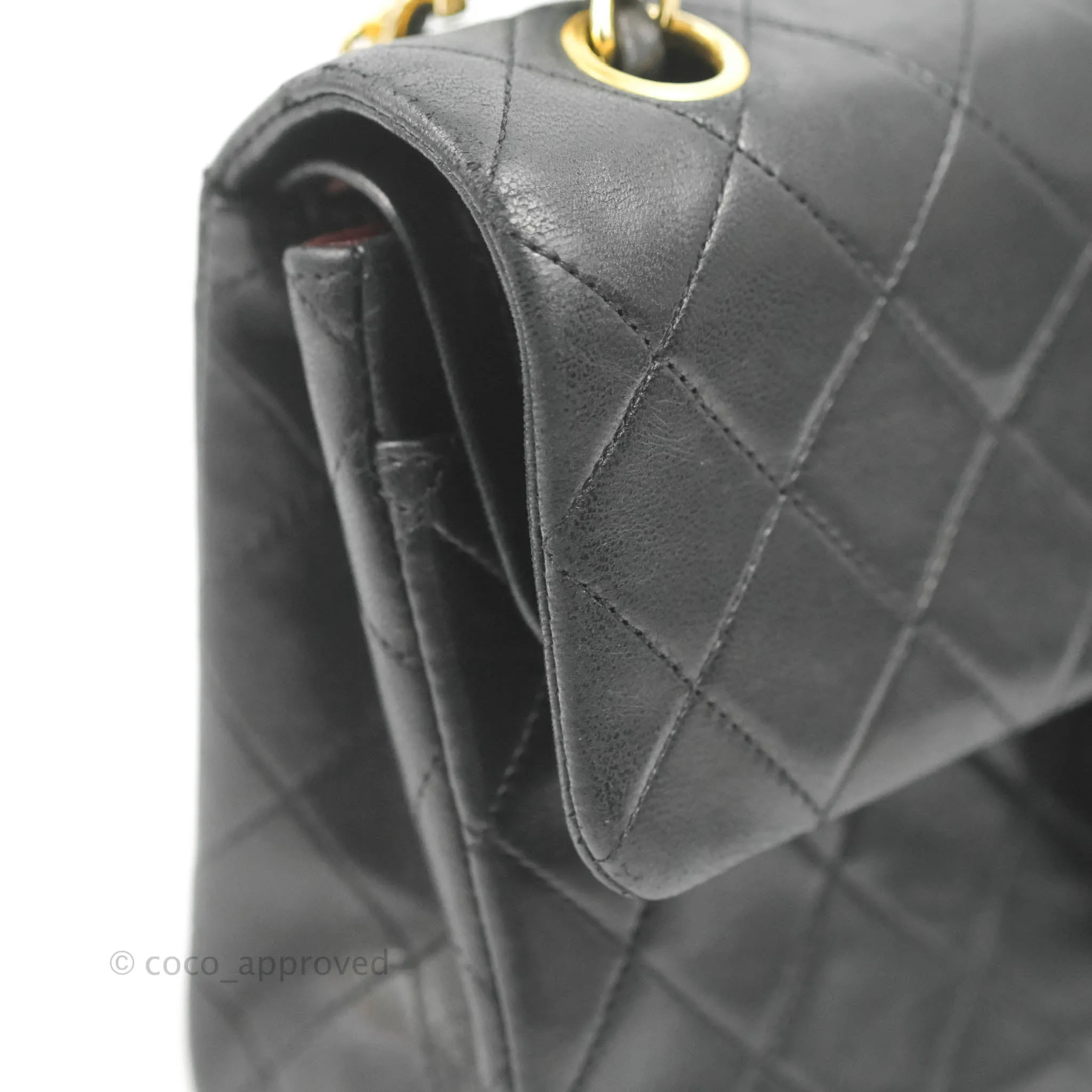 Chanel Classic Vintage Small Flap Black Lambskin 24K Gold Hardware
