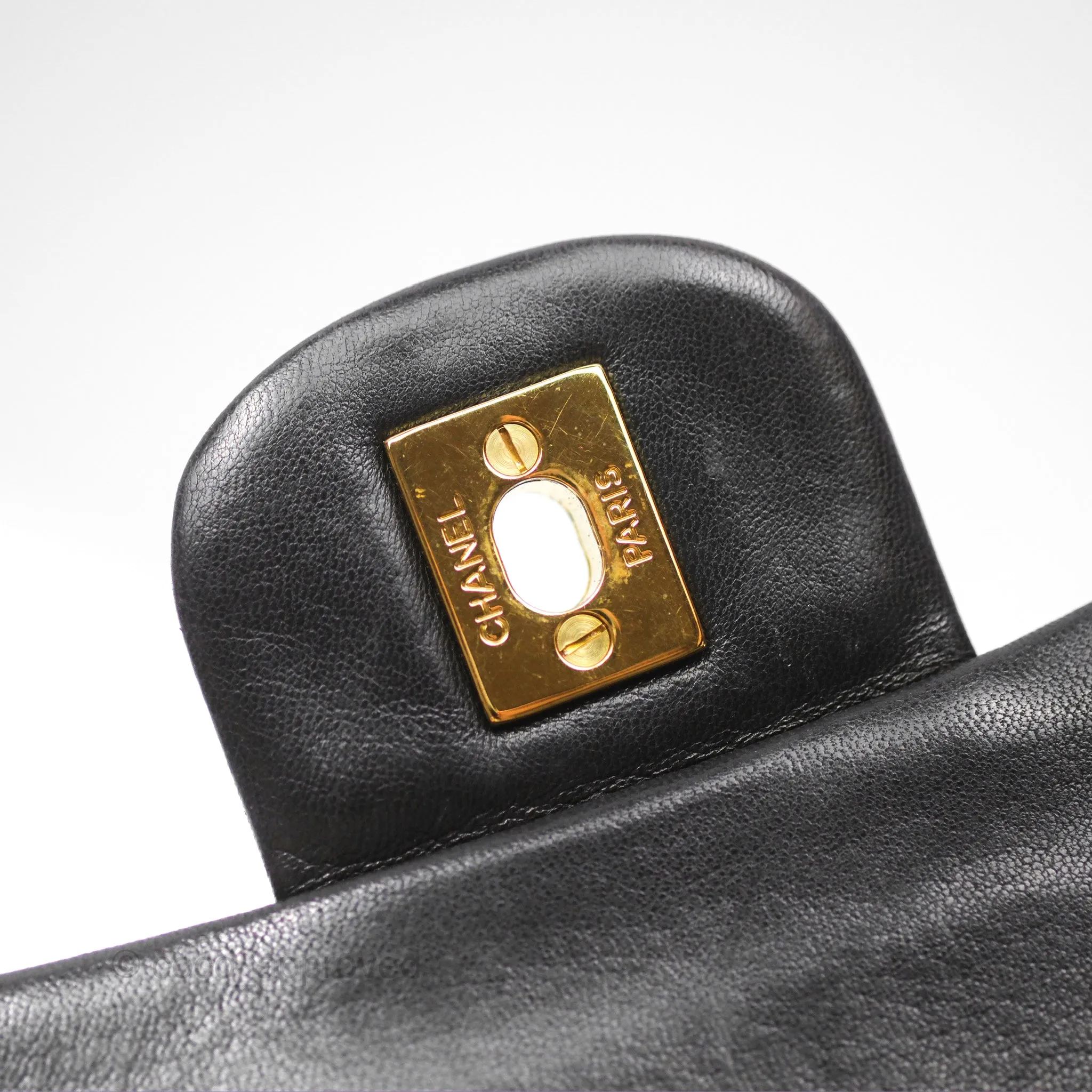 Chanel Classic Vintage Small Flap Black Lambskin 24K Gold Hardware