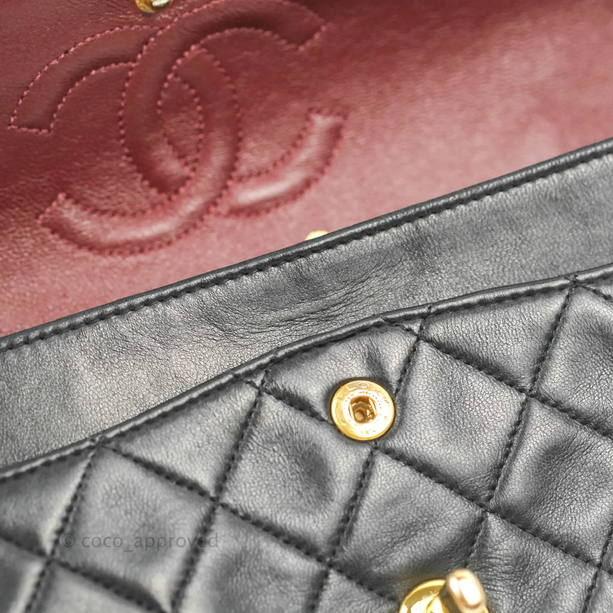 Chanel Classic Vintage Small Flap Black Lambskin 24K Gold Hardware