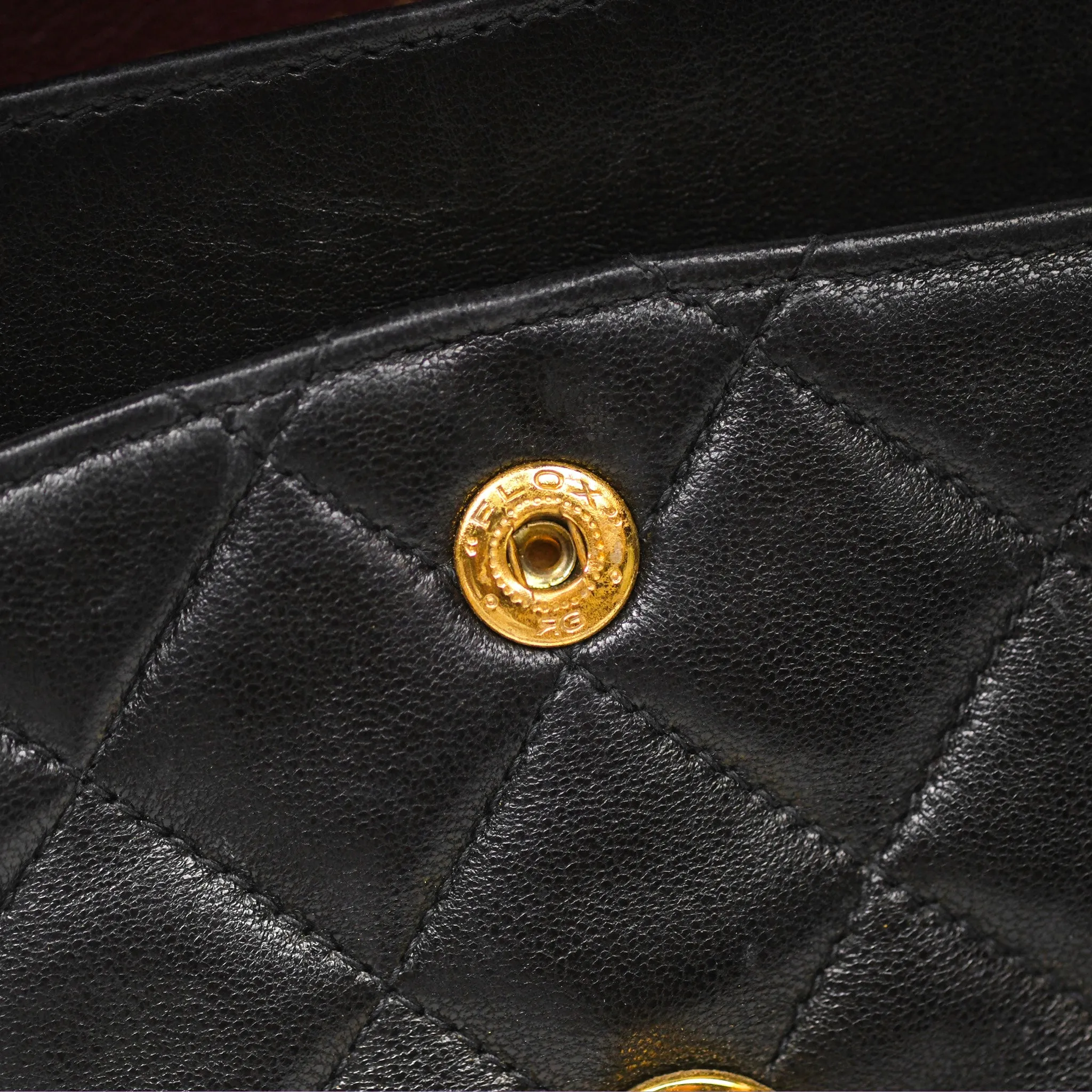 Chanel Classic Vintage Small Flap Black Lambskin 24K Gold Hardware