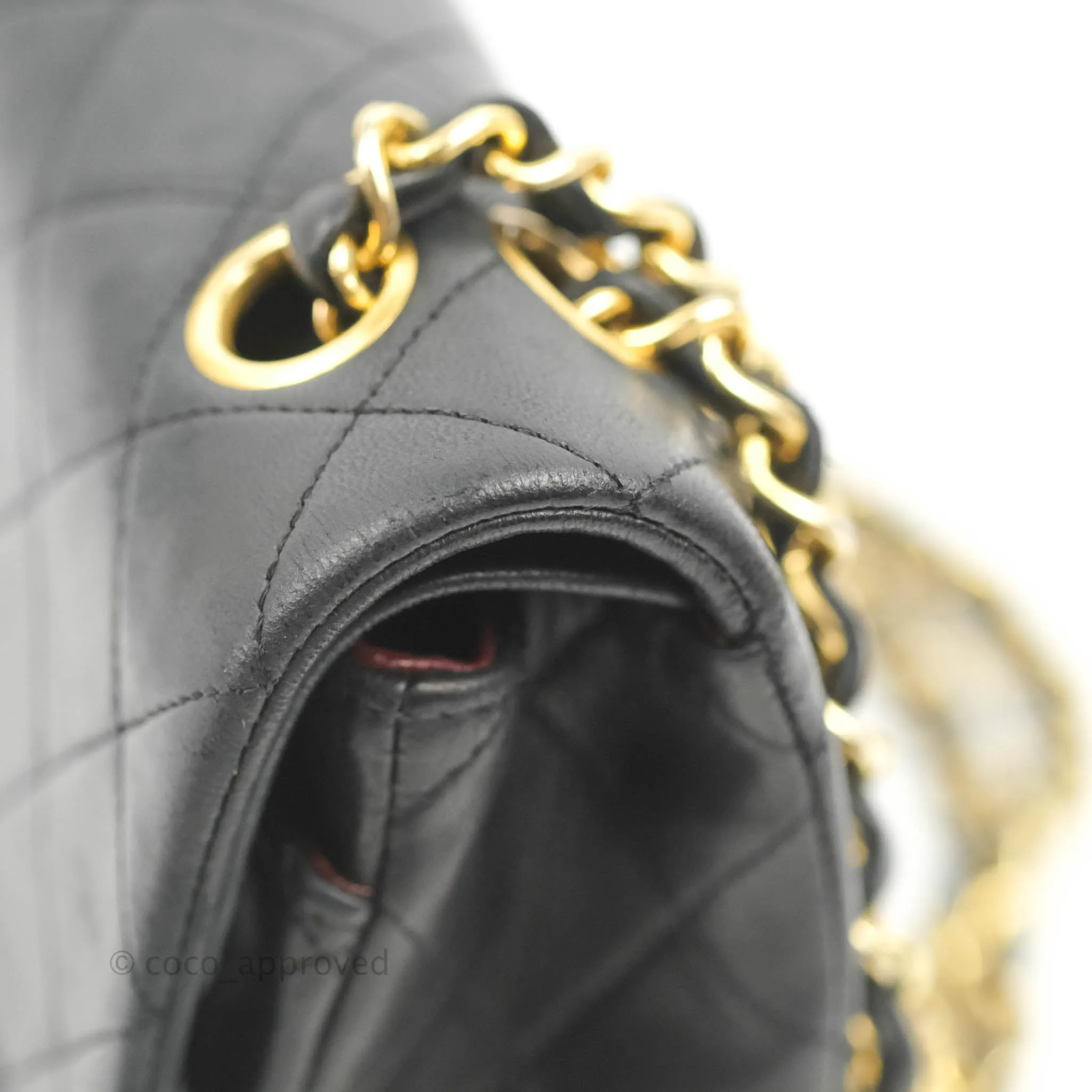 Chanel Classic Vintage Small Flap Black Lambskin 24K Gold Hardware