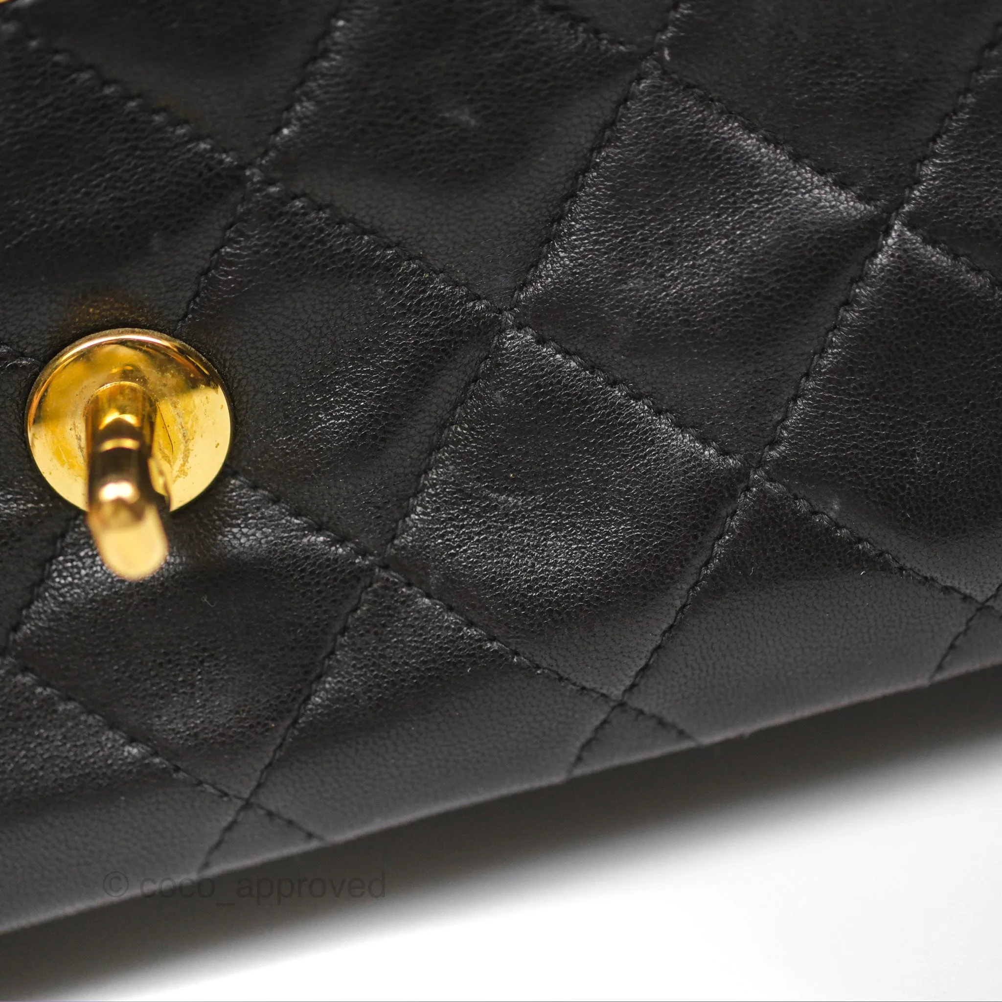 Chanel Classic Vintage Small Flap Black Lambskin 24K Gold Hardware