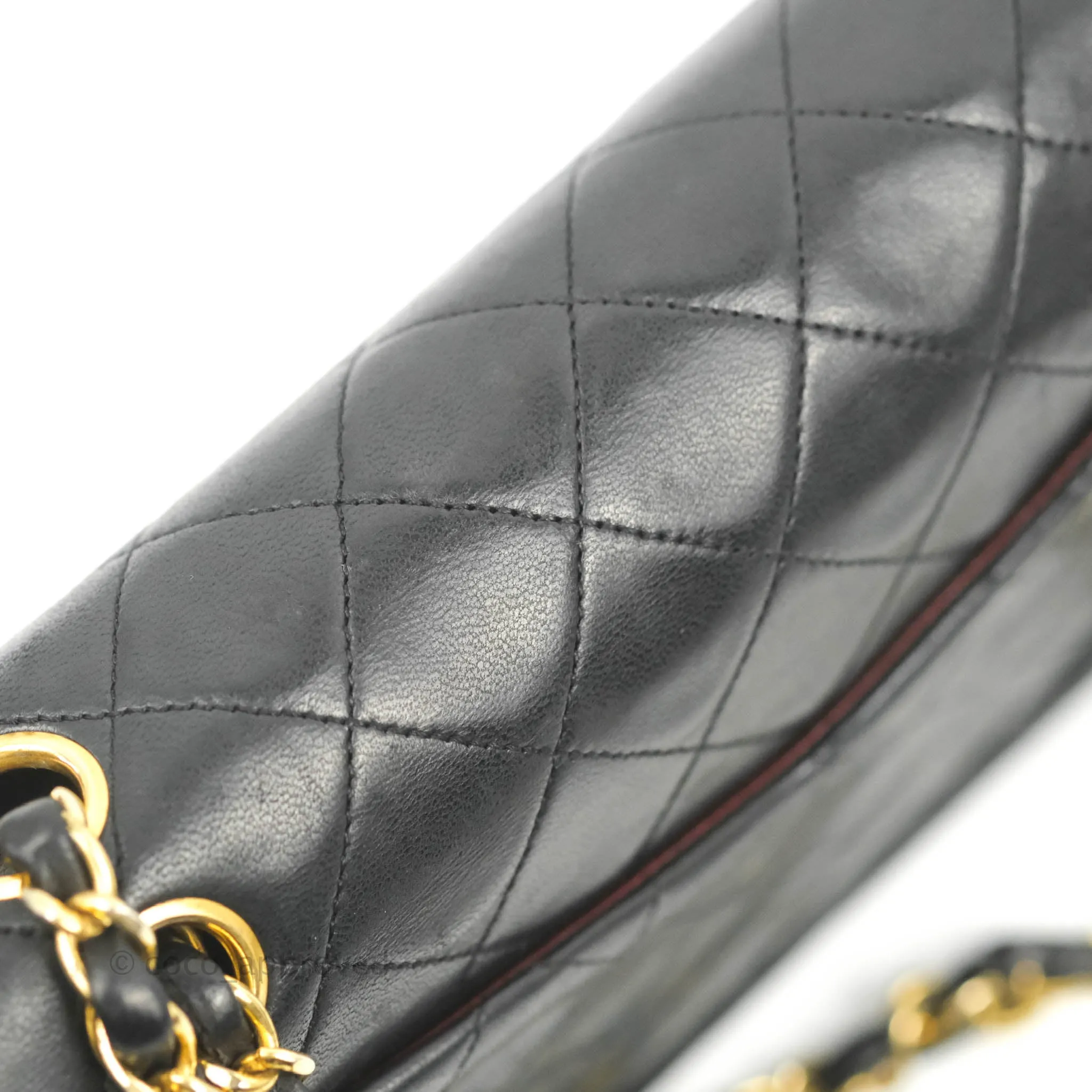 Chanel Classic Vintage Small Flap Black Lambskin 24K Gold Hardware