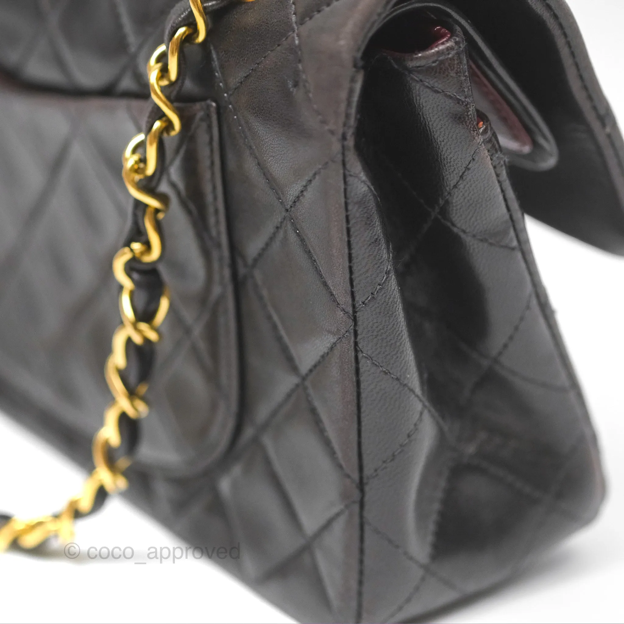 Chanel Classic Vintage Small Flap Black Lambskin 24K Gold Hardware