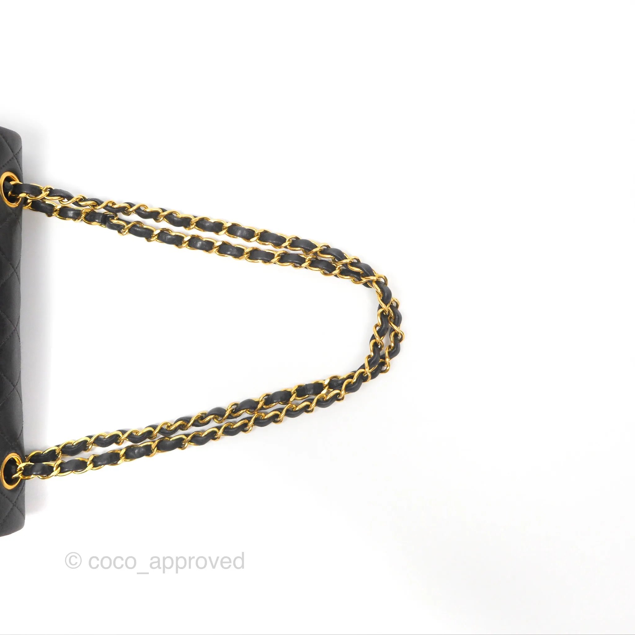 Chanel Classic Vintage Small Flap Black Lambskin 24K Gold Hardware